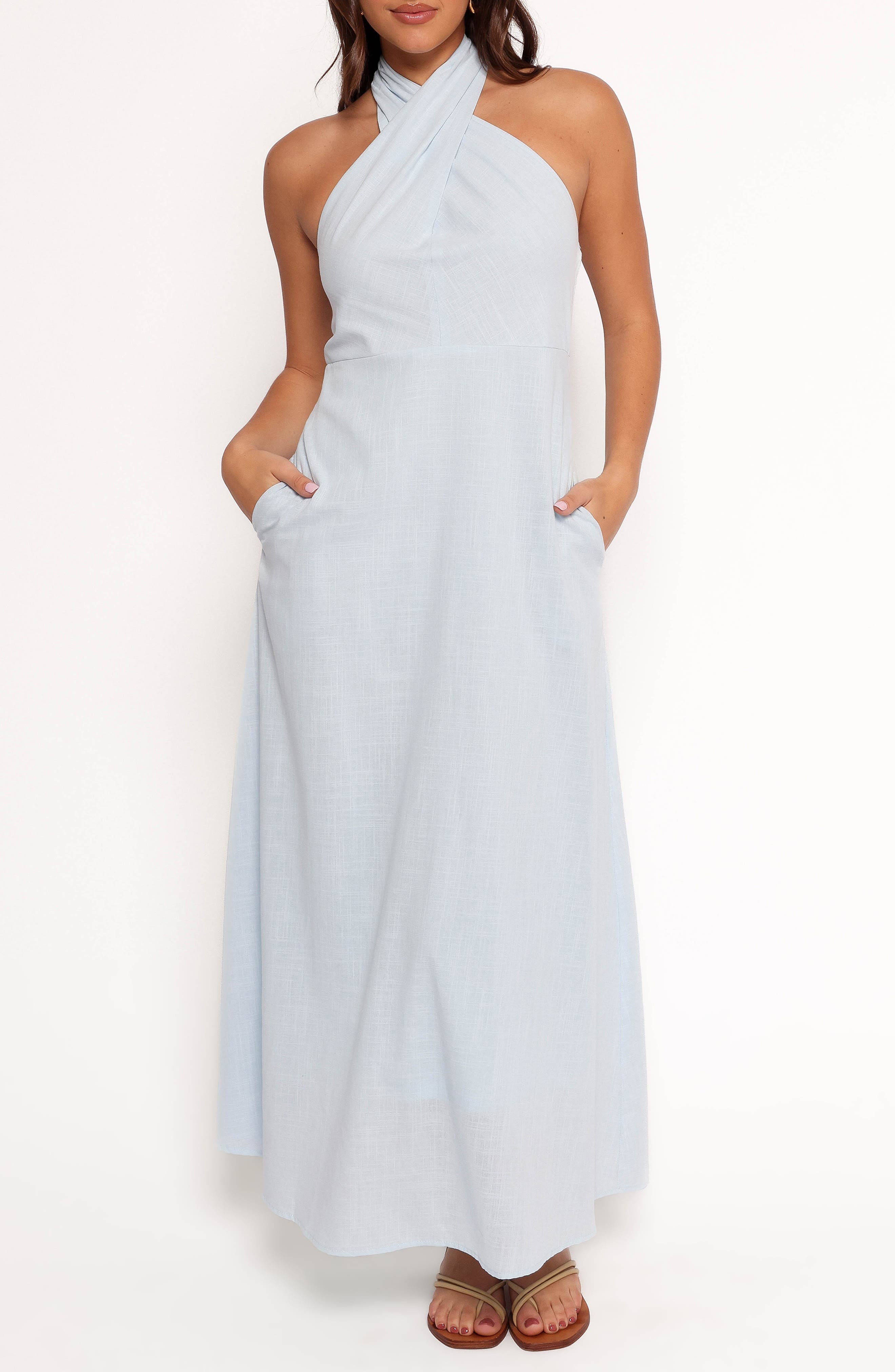 Betsy Halter Neck Cotton Maxi Dress - image 1