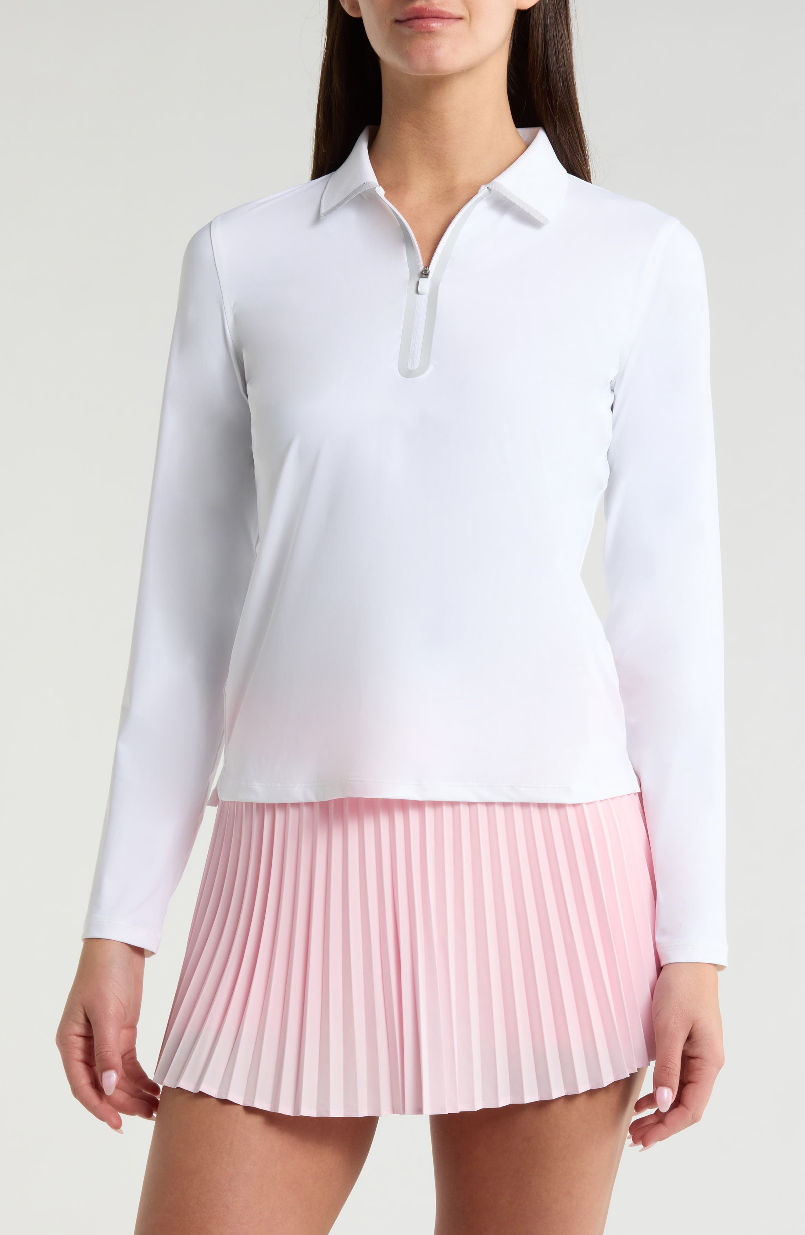 Silky Tech Nylon Long Sleeve Golf Polo - image 1