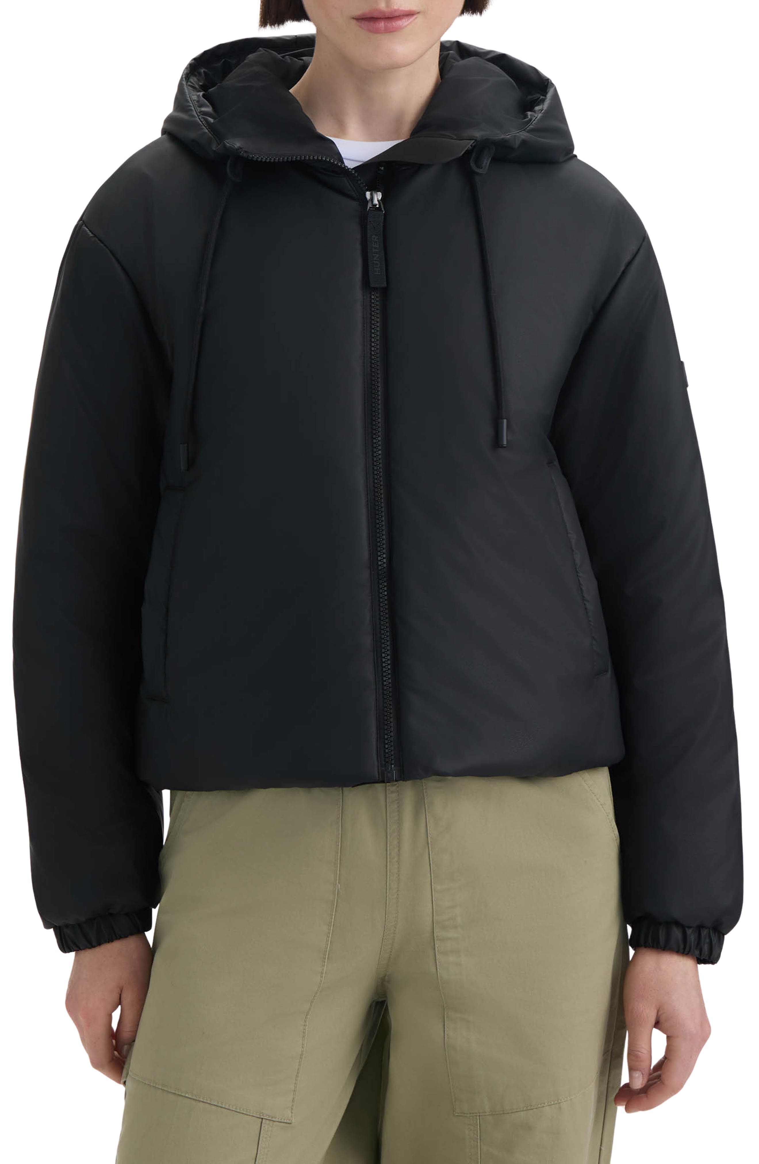 Leah Water Repellent Hooded Crop Puffer Jacket - image 1
