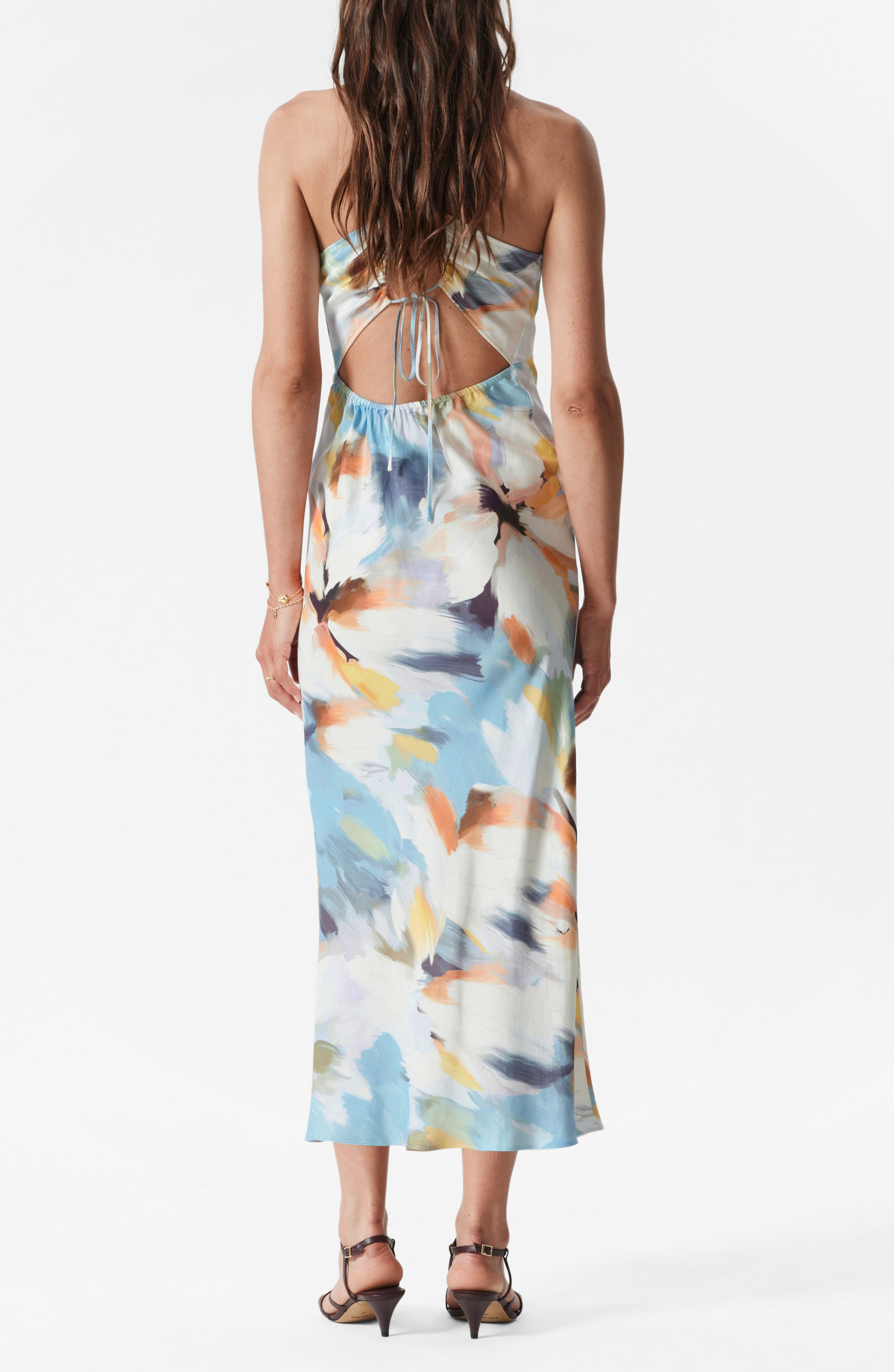 Print Maxi Satin Slipdress - image 2