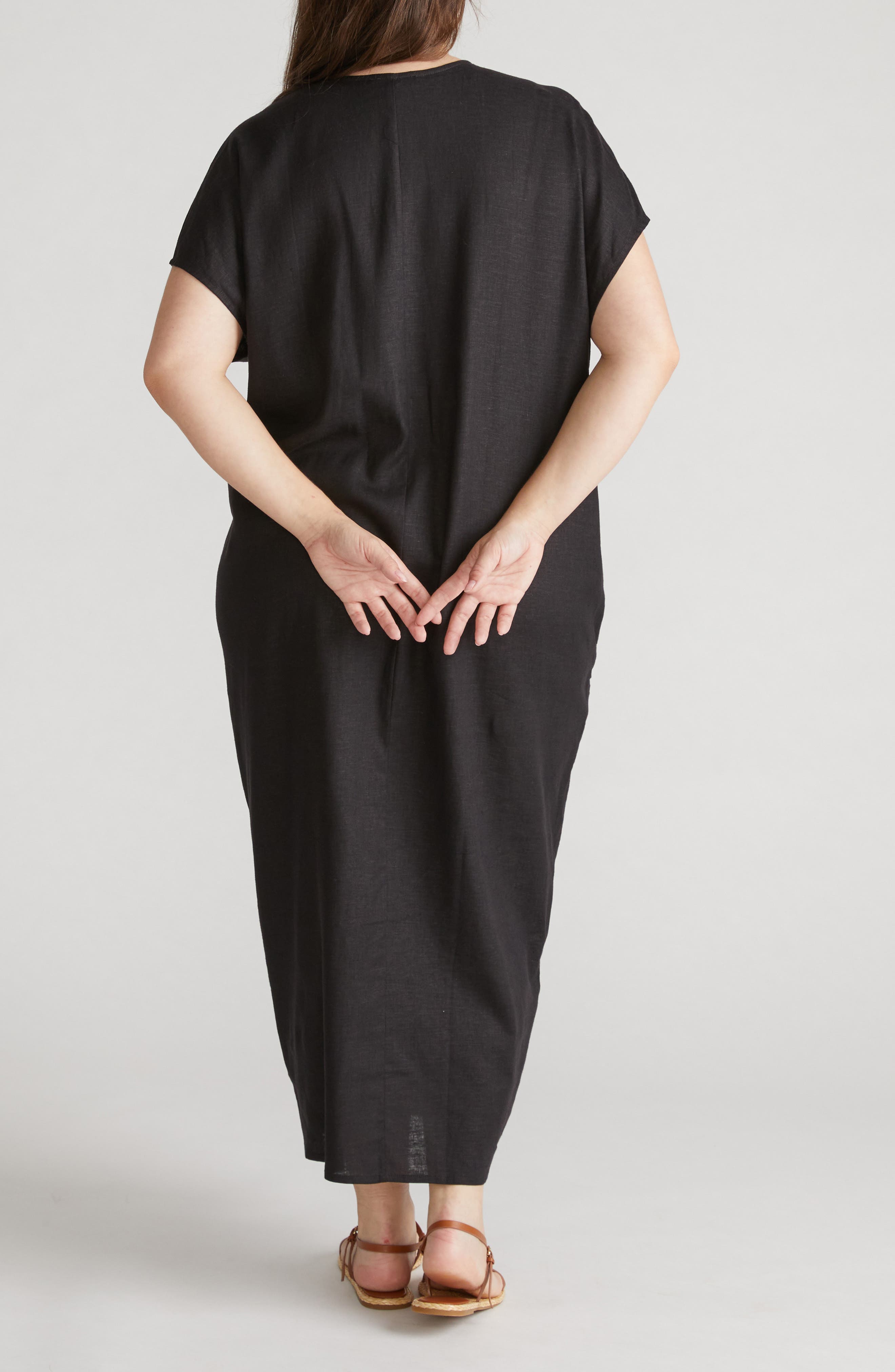 Cabana Linen Blend Caftan Dress - image 2