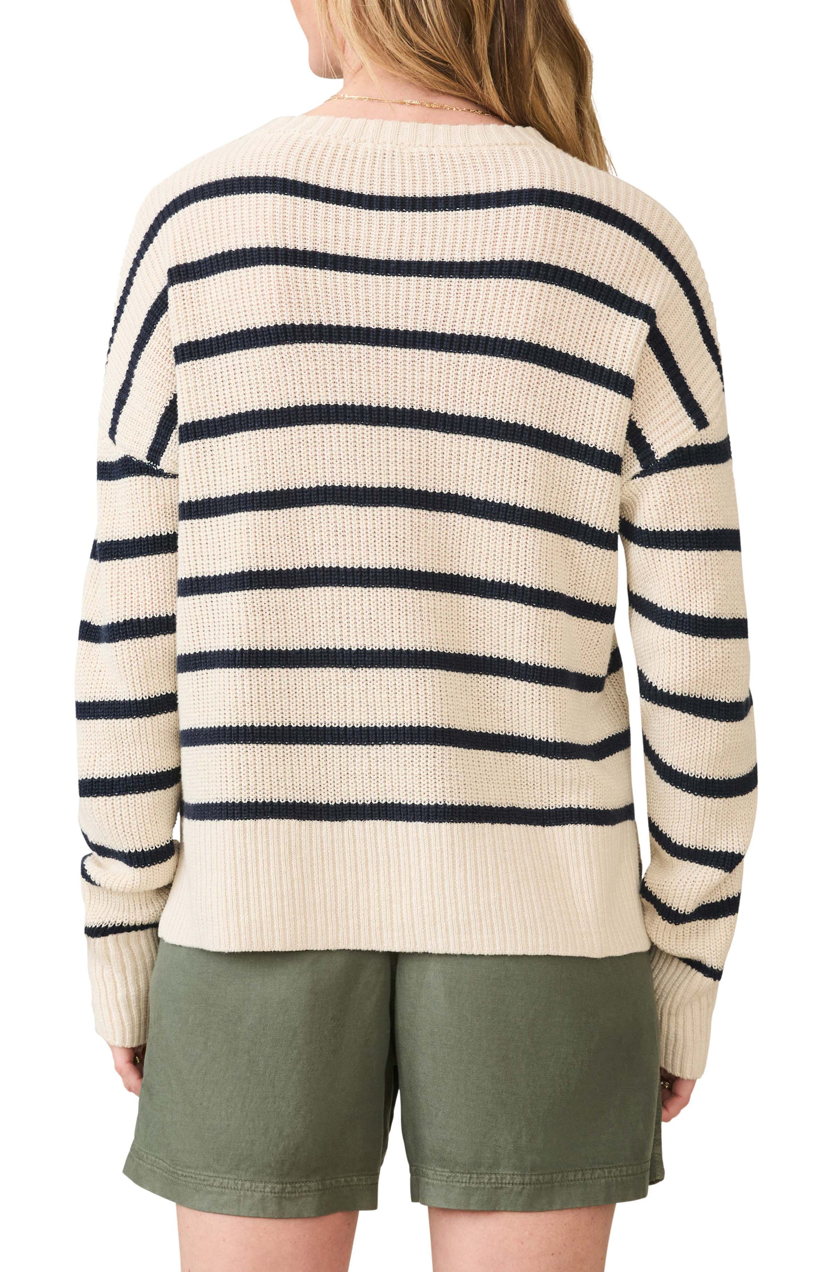 Miramar Stripe Linen & Cotton Sweater - image 2