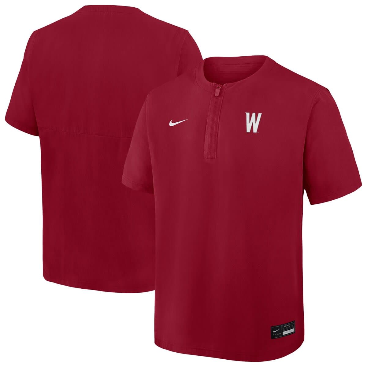 Men's Nike Crimson Washington State Cougars Dri-FIT Quarter-Zip Windshirt - image 1