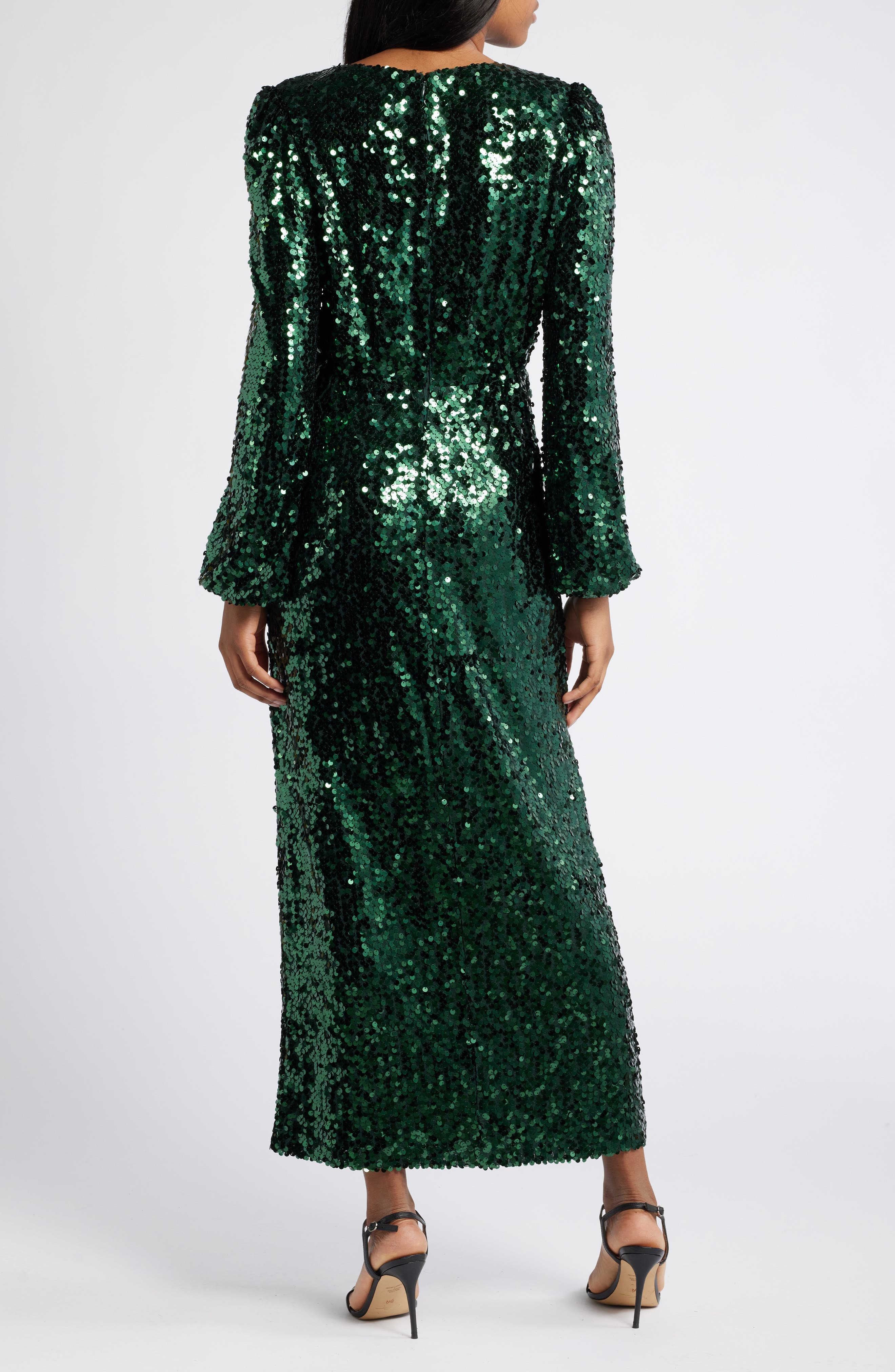 The Carrie Sequin Long Sleeve Gown - image 2