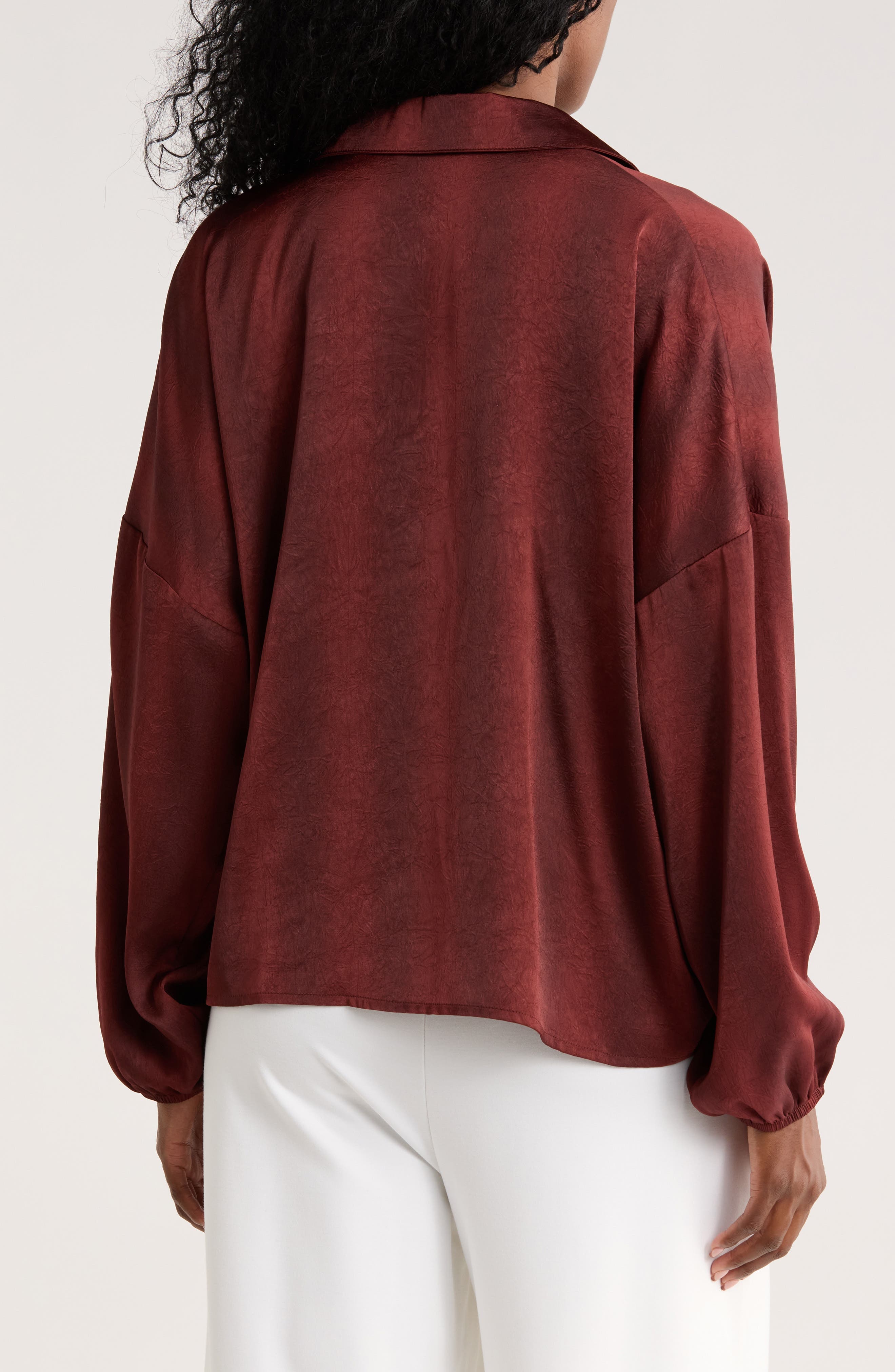 Untuck Johnny Collar Long Sleeve Top - image 2