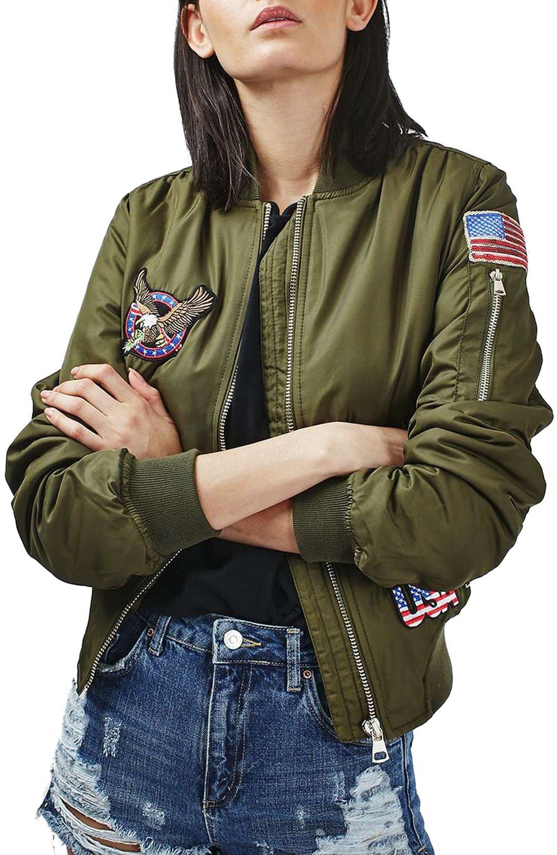 Badged MA1 Bomber Jacket - image 1