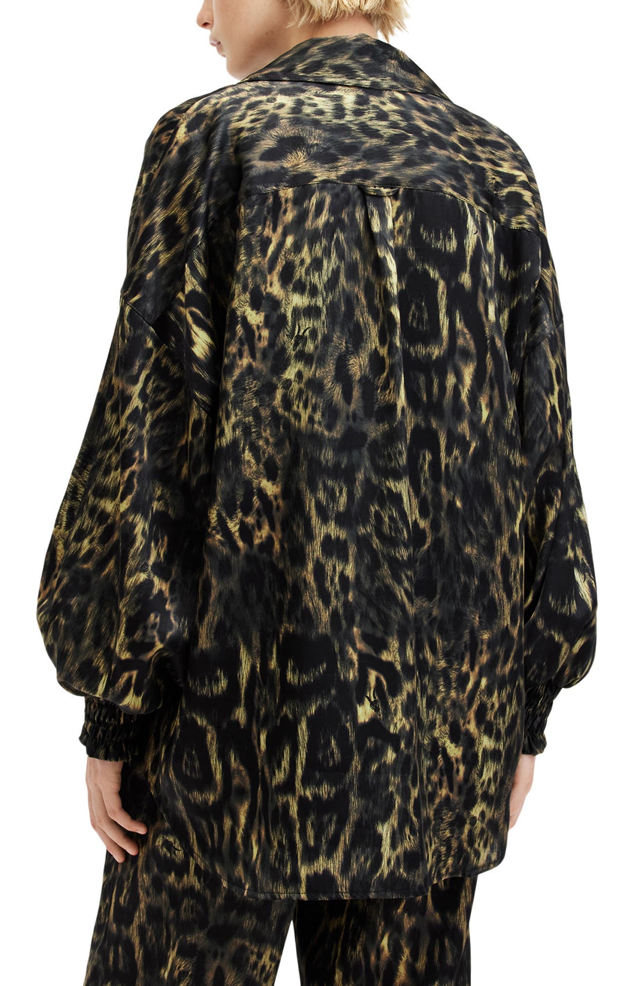 Charli Relaxed Fit Satin Button-Up Shirt - image 2