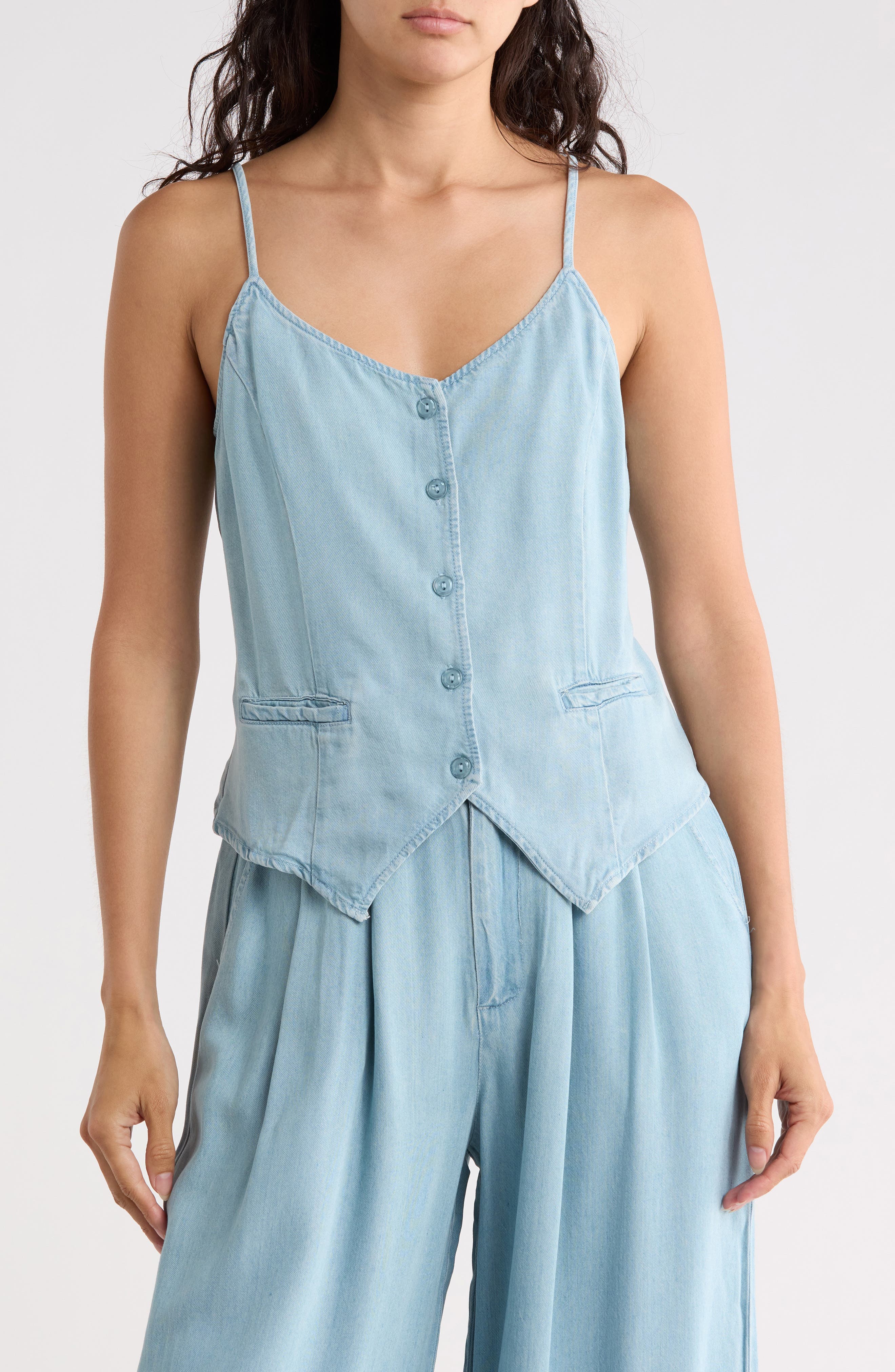 Tate Chambray Vest - image 1