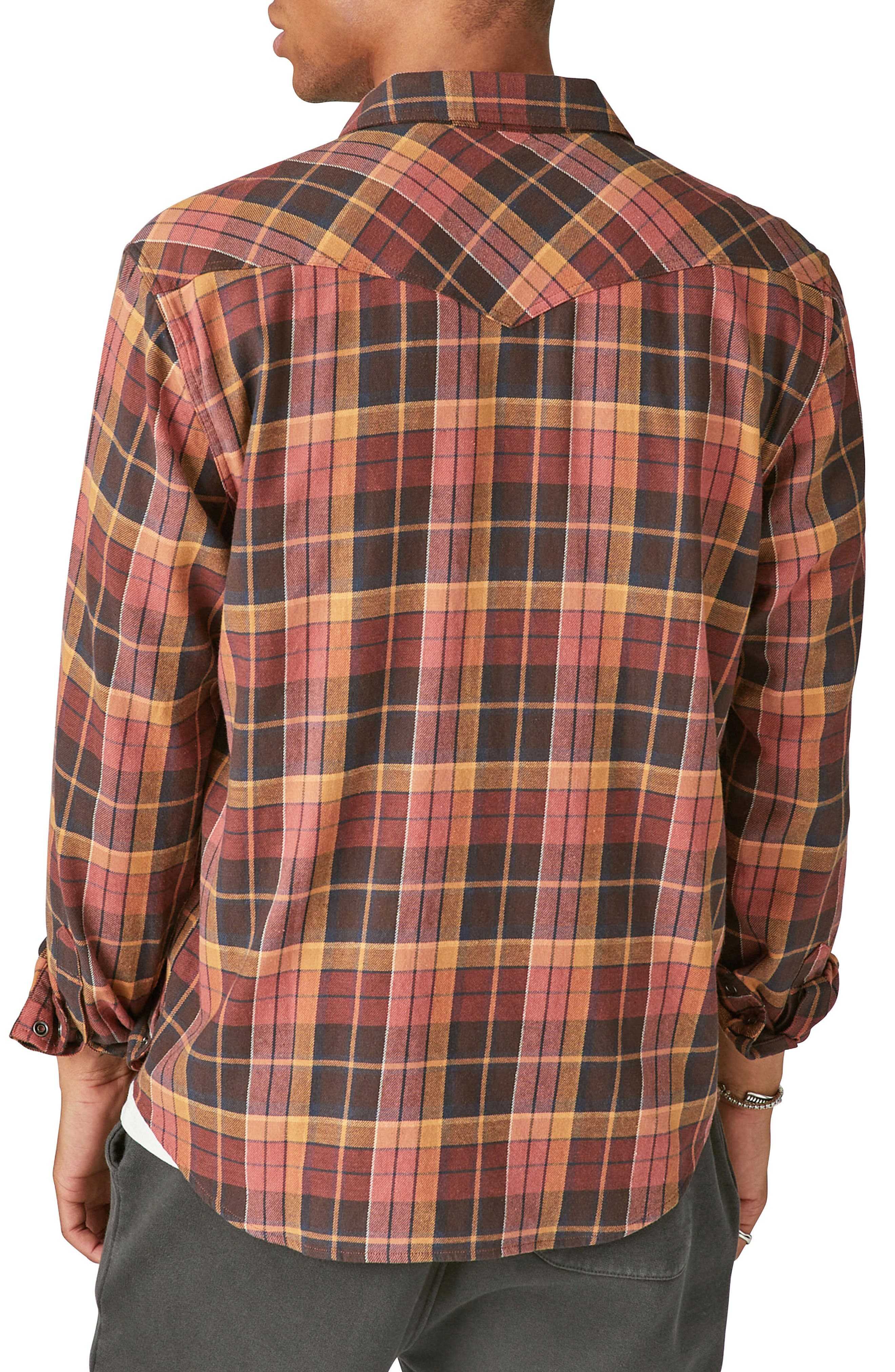 Plaid Cotton Stretch Flannel Snap-Up Western Shirt - image 2