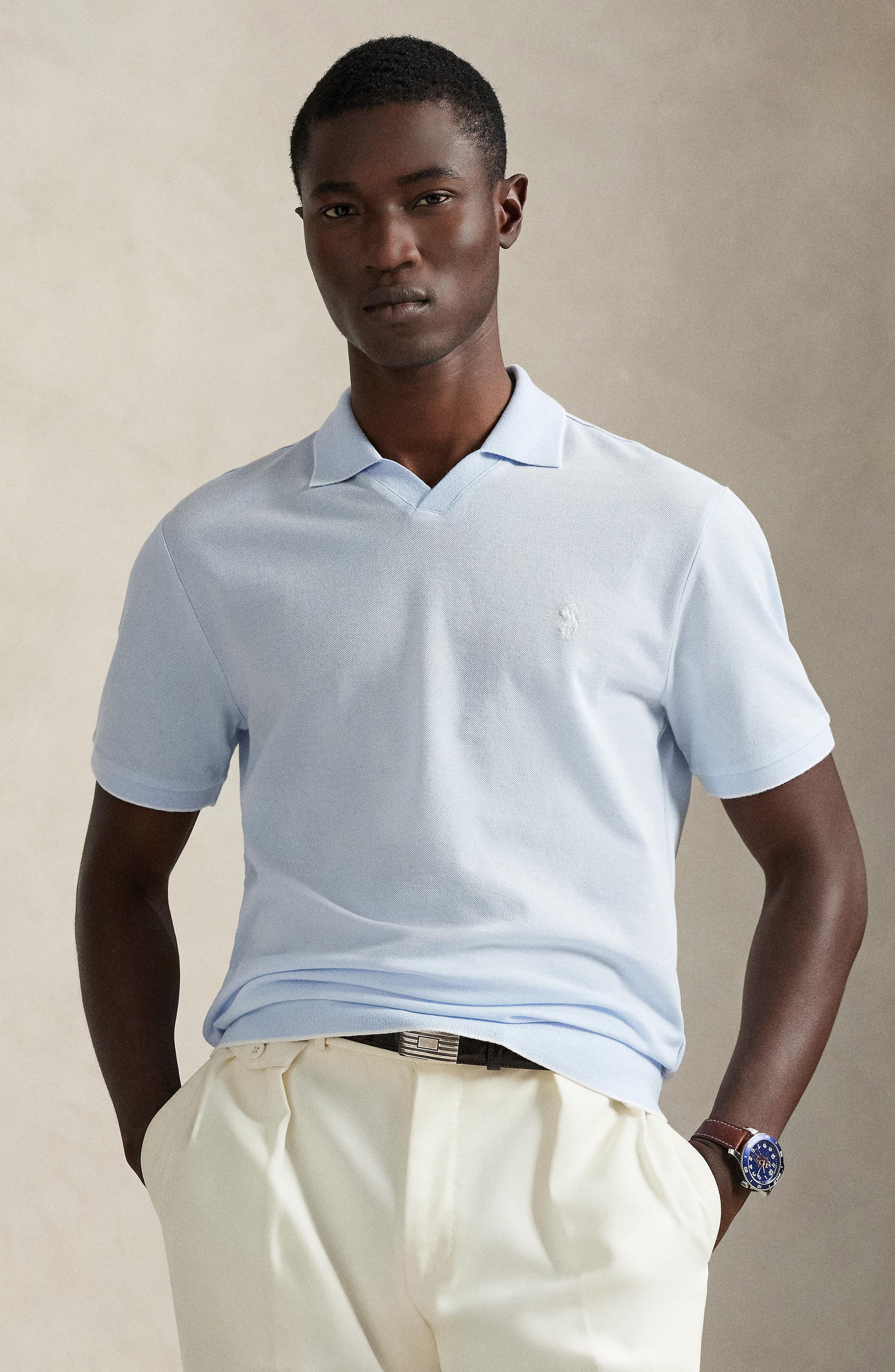 Jacquard Mesh Polo Shirt - image 2