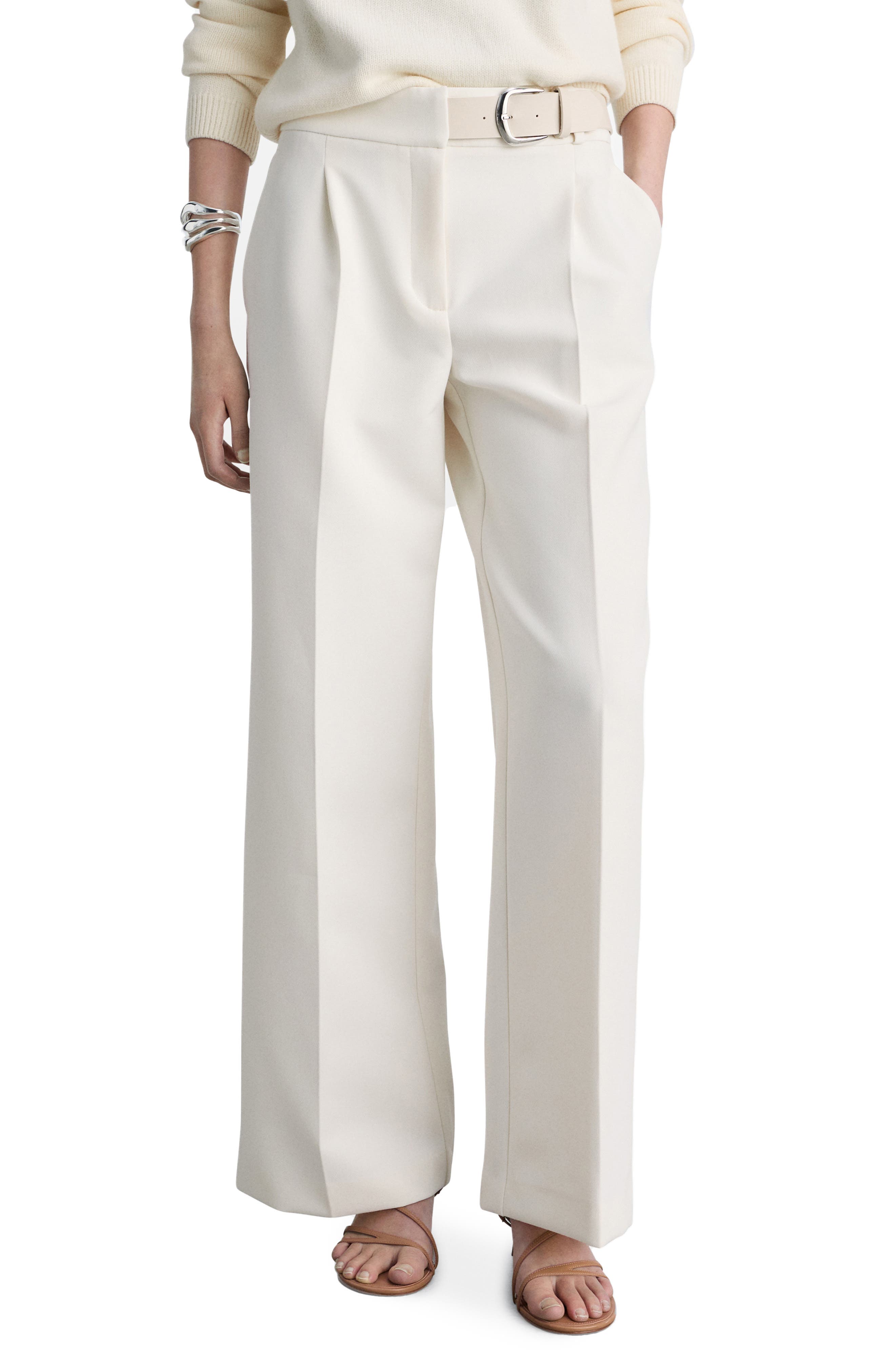 Cinto Belted Straight Leg Pants - image 1