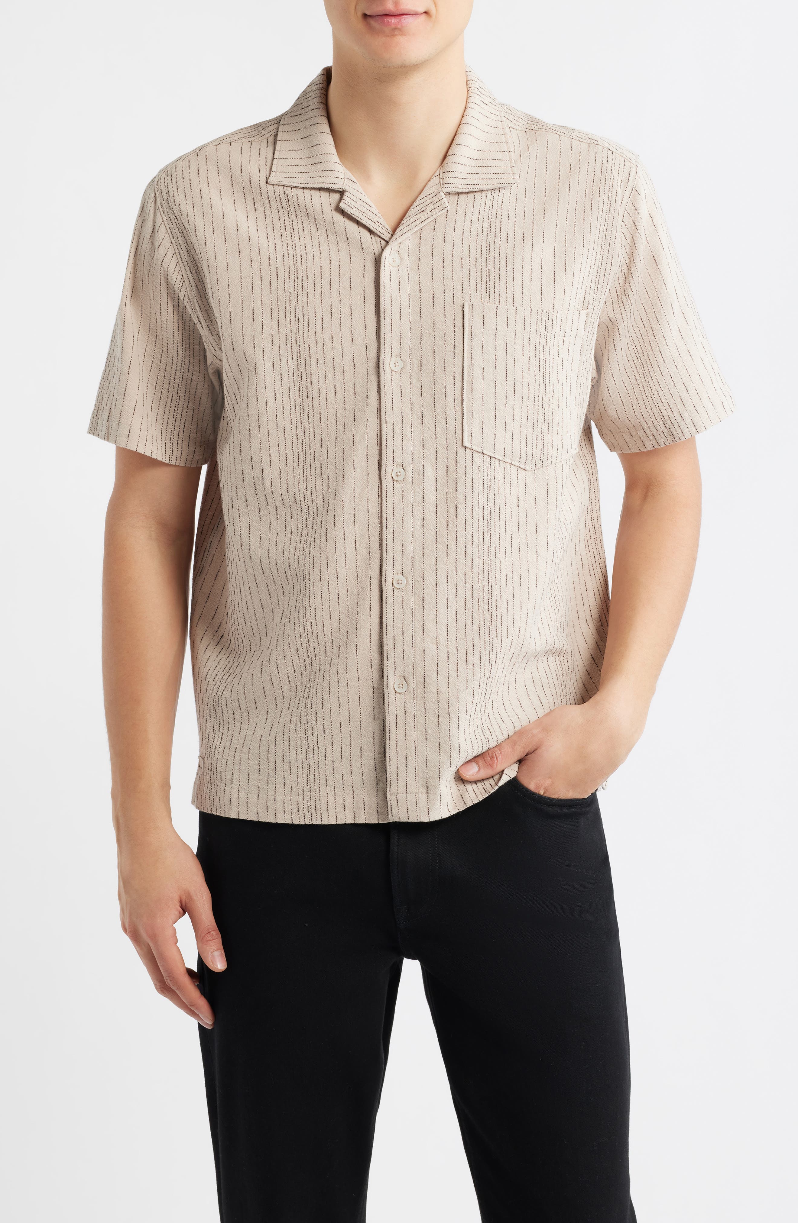 Leland Stripe Camp Shirt - image 3