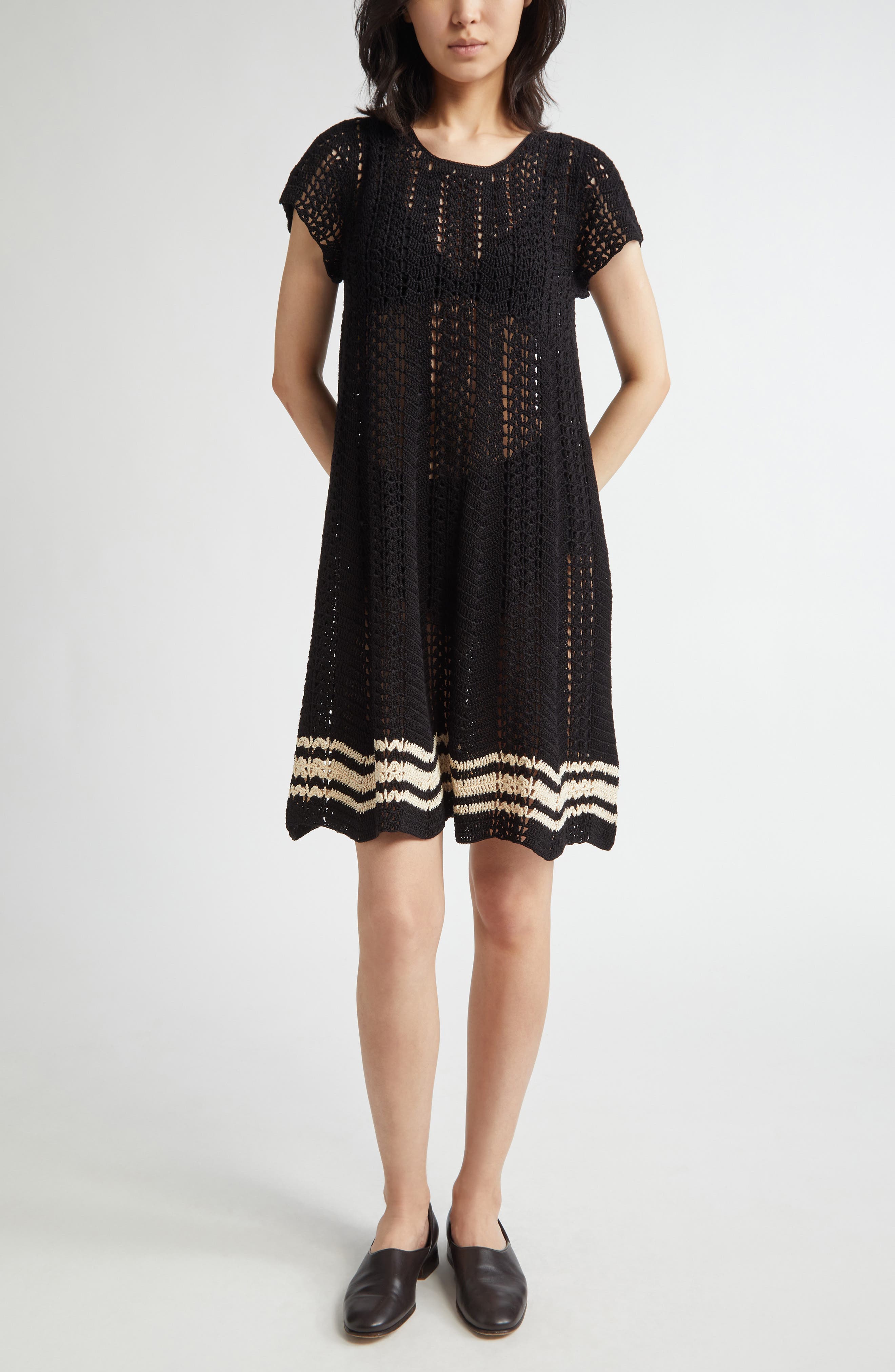 Duxberry Crochet Cotton Minidress - image 1
