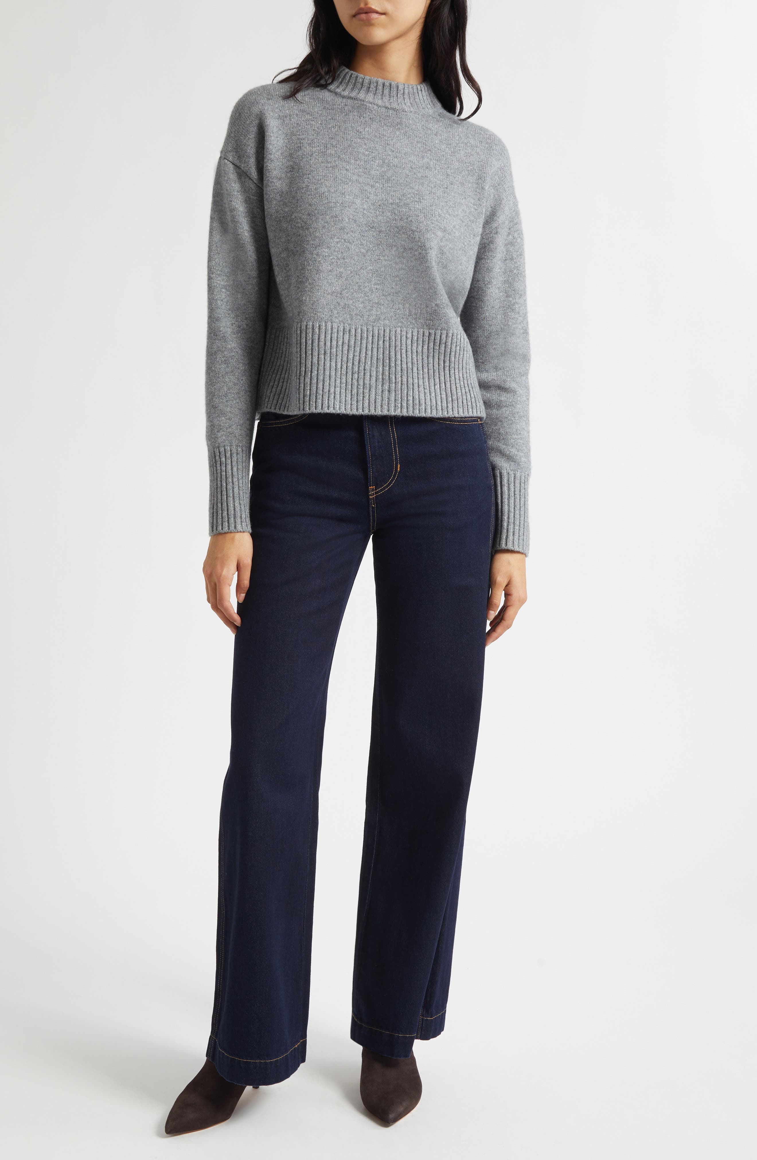 Andi Mock Neck Merino Wool & Cashmere Sweater - image 2