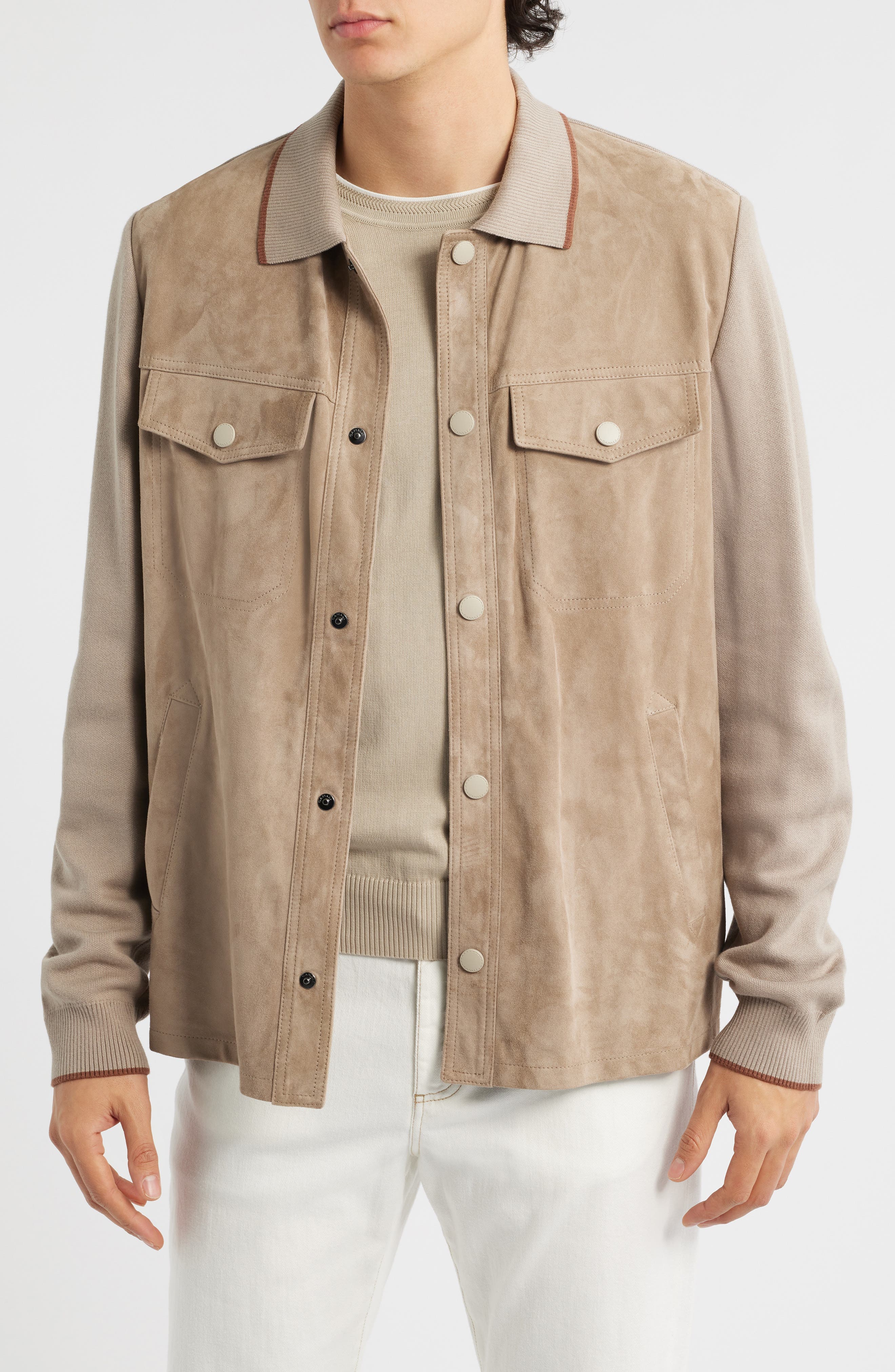 Ultralight Suede & Merino Wool Overshirt - image 1