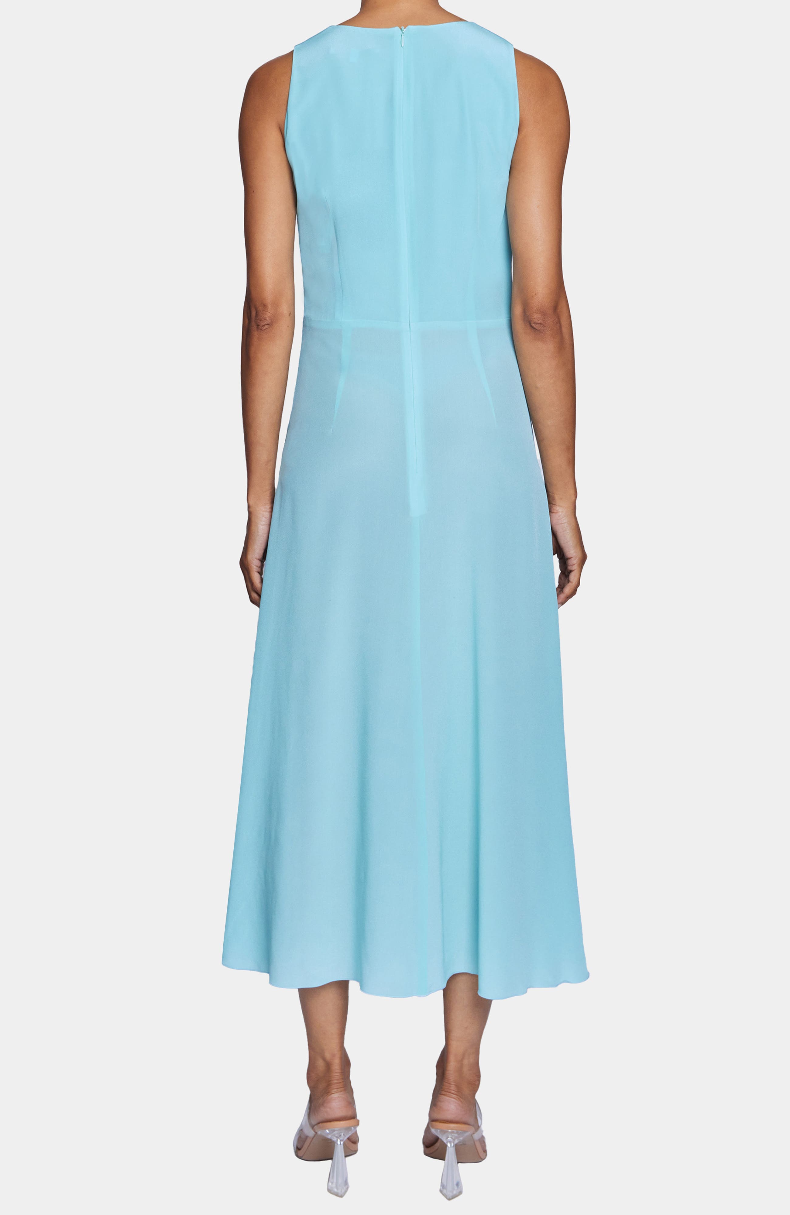 Eden Sleeveless Midi Dress in Silk Crepe de Chine - image 2