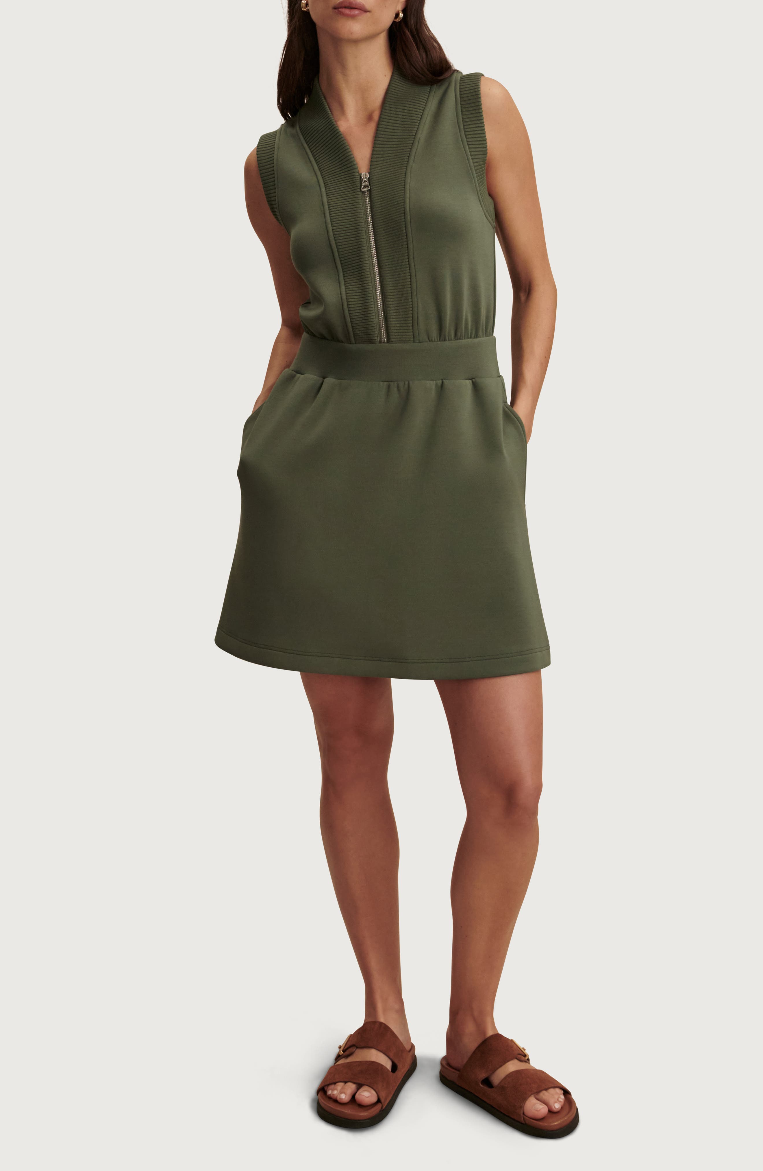 Polyanna Knit Half Zip Dress - image 3