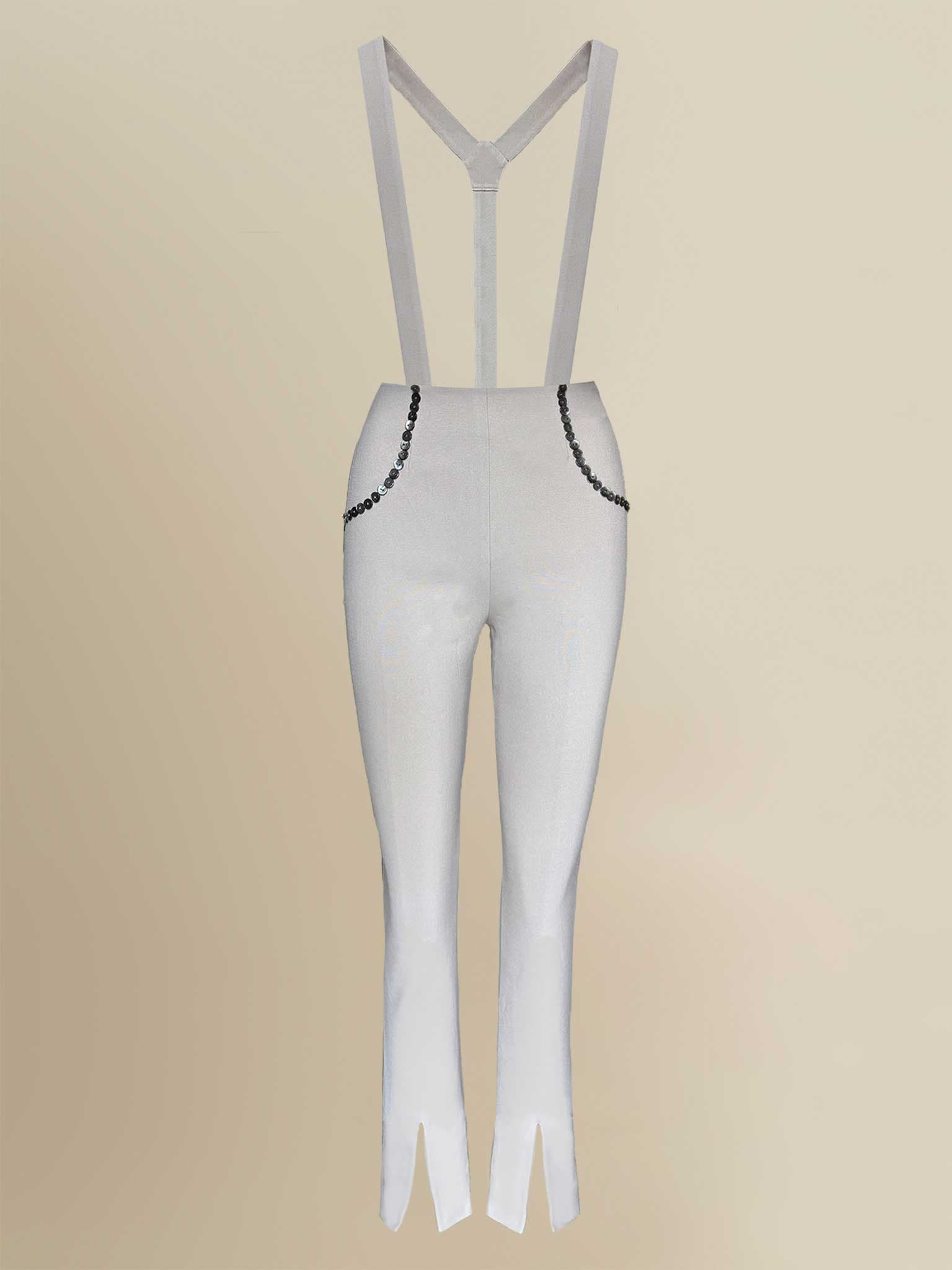 Ginny Slim-Fit Flared Removable Suspender Trousers - image 1