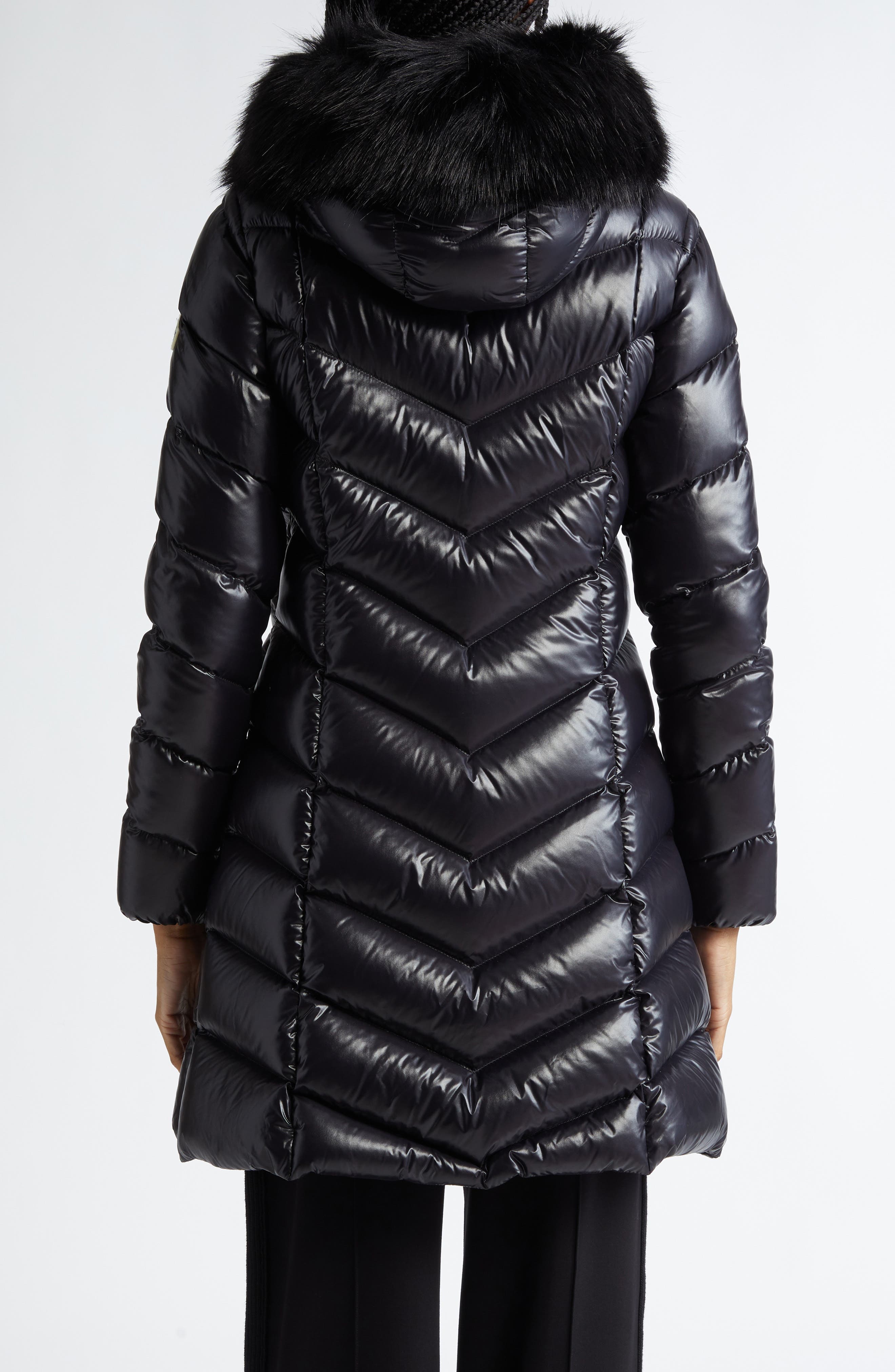 Fulmarus Hooded Down Puffer Jacket with Removable Faux Fur Trim - image 2
