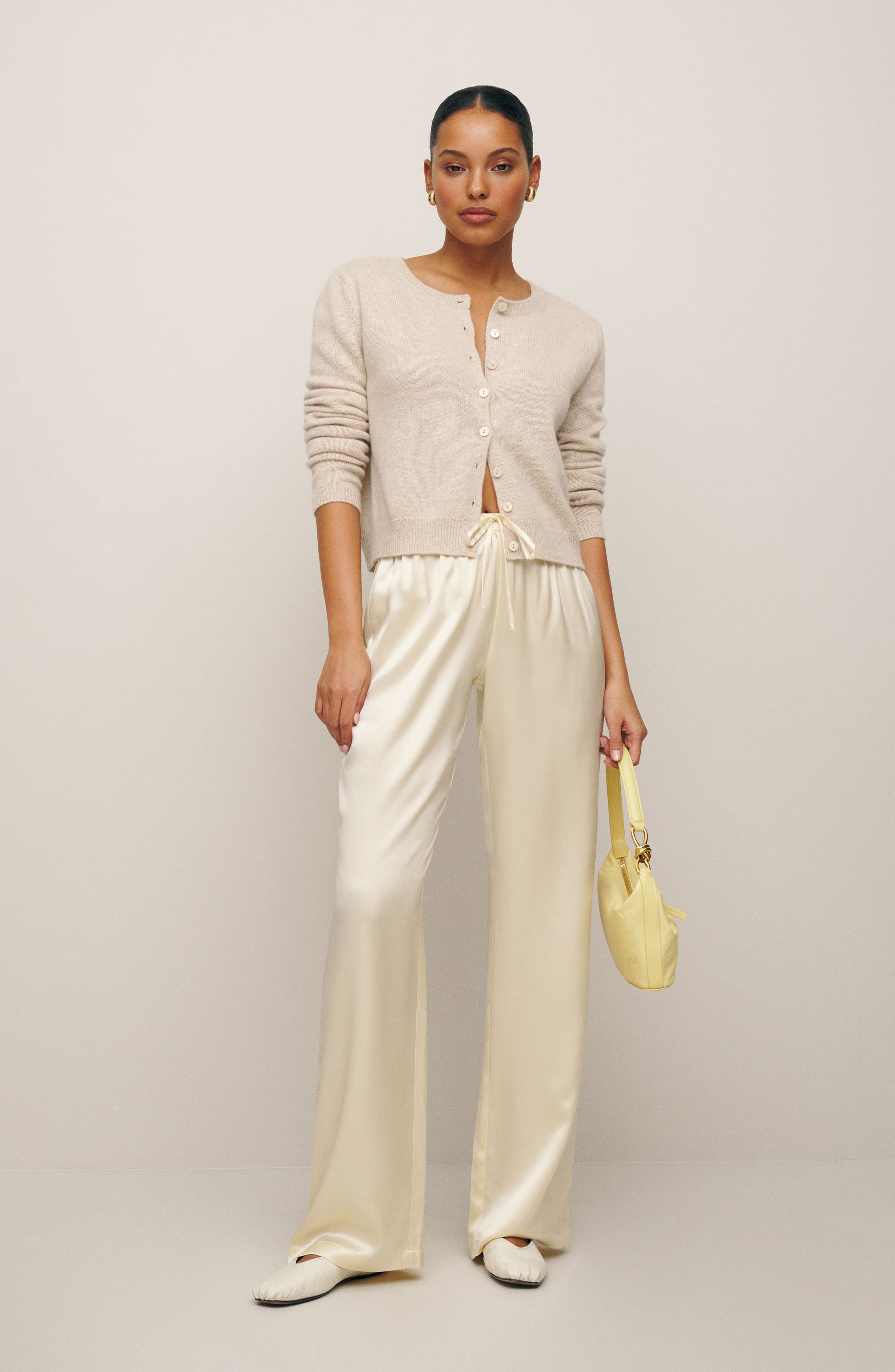 Olina Silk Drawstring Pants - image 2