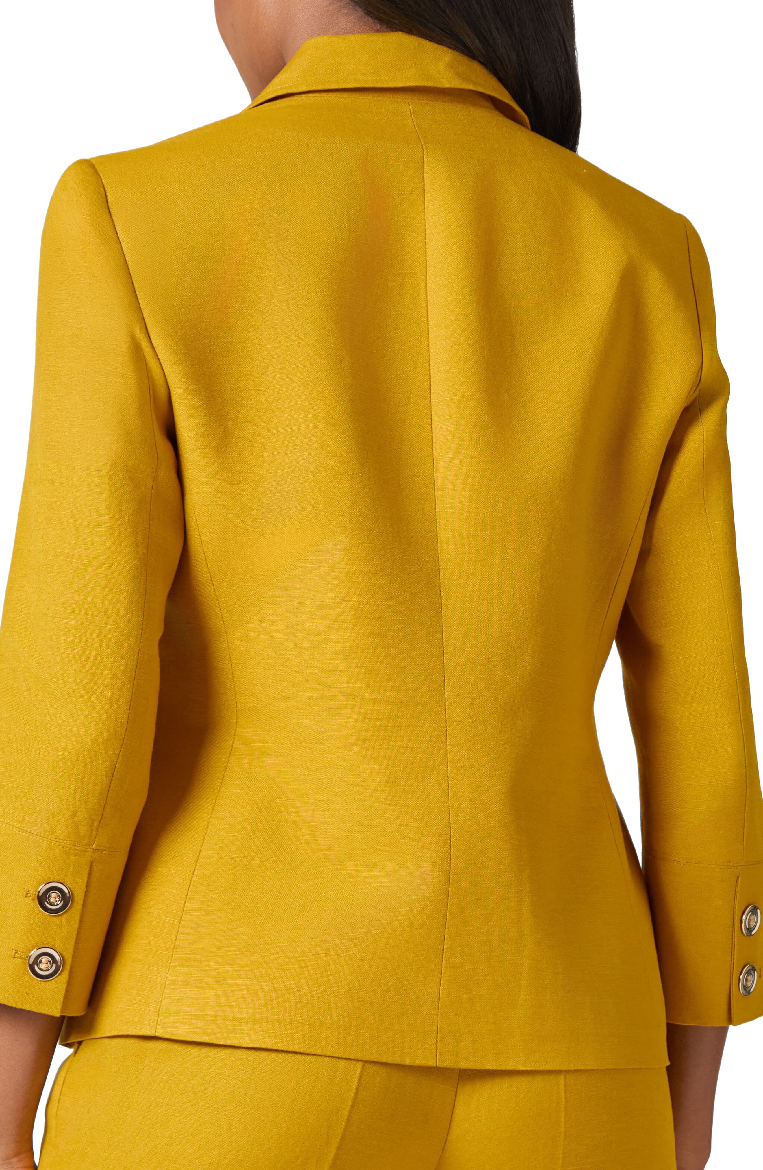 Linen Blend One-Button Blazer - image 2