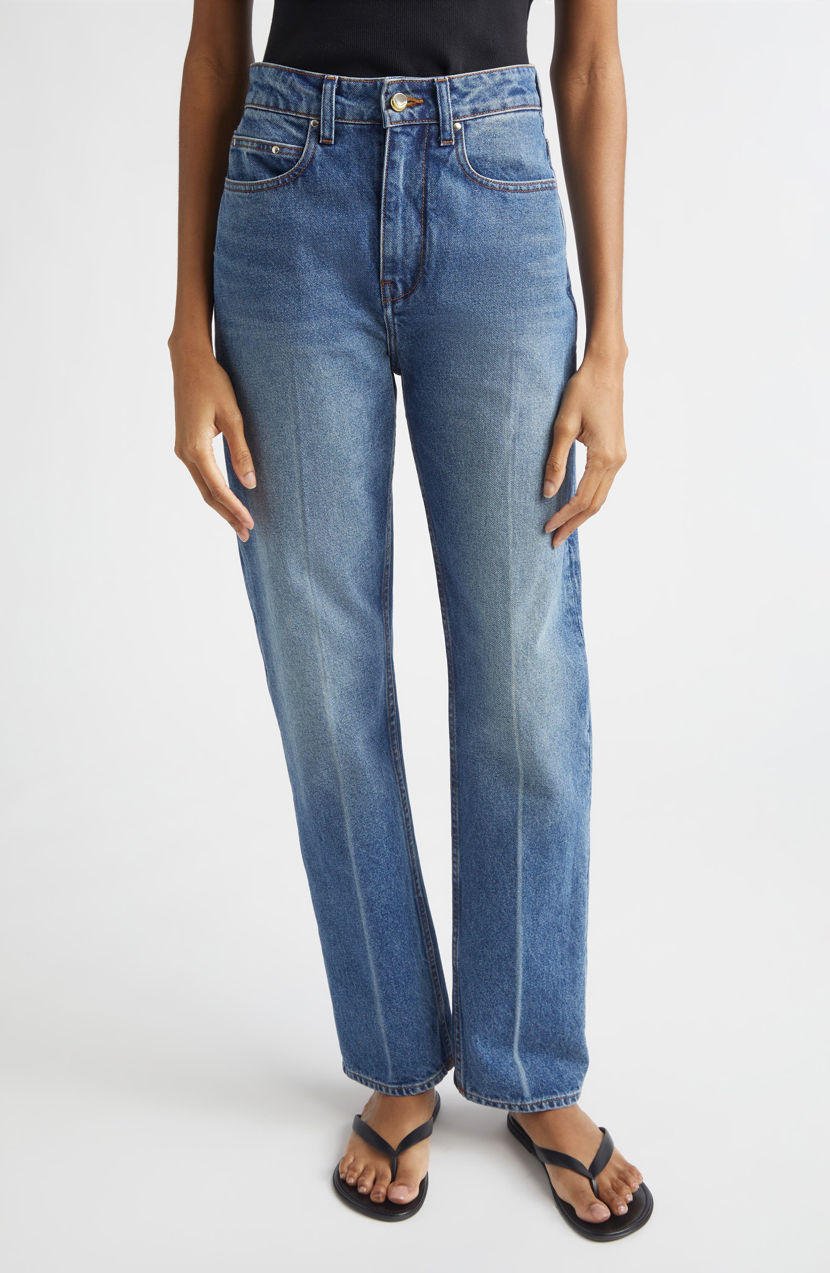 Noon High Waist Straight Leg Jeans - image 1