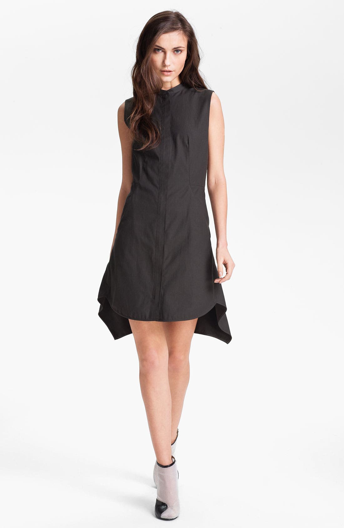 'Flirt' Sleeveless Gabardine Shirtdress - image 1