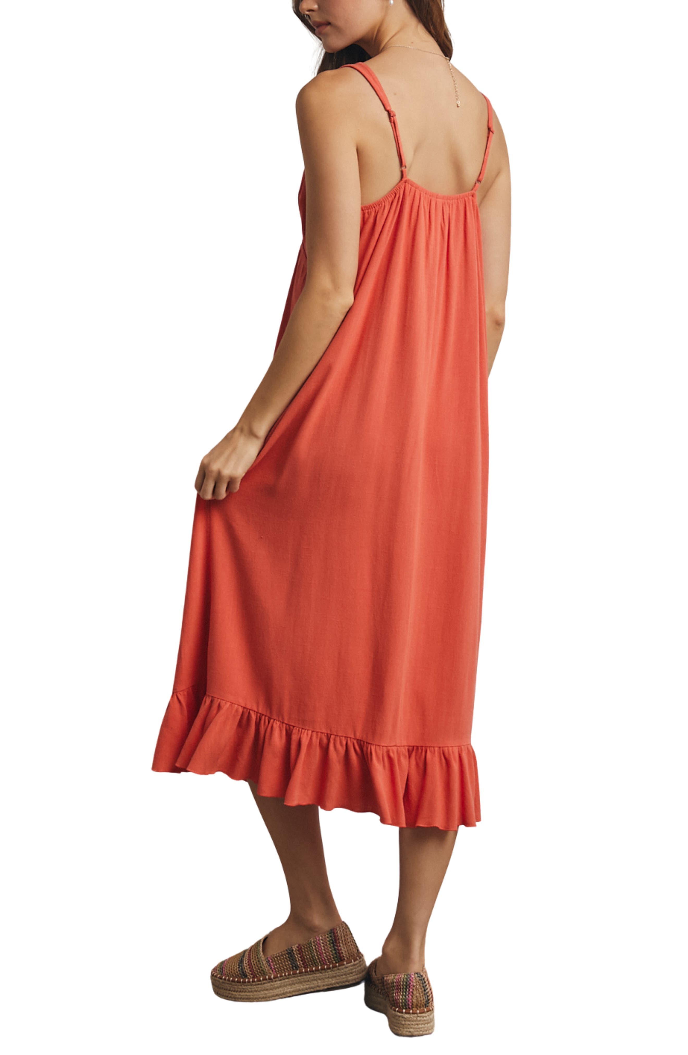 Ruffle Trim Midi Dress - image 2