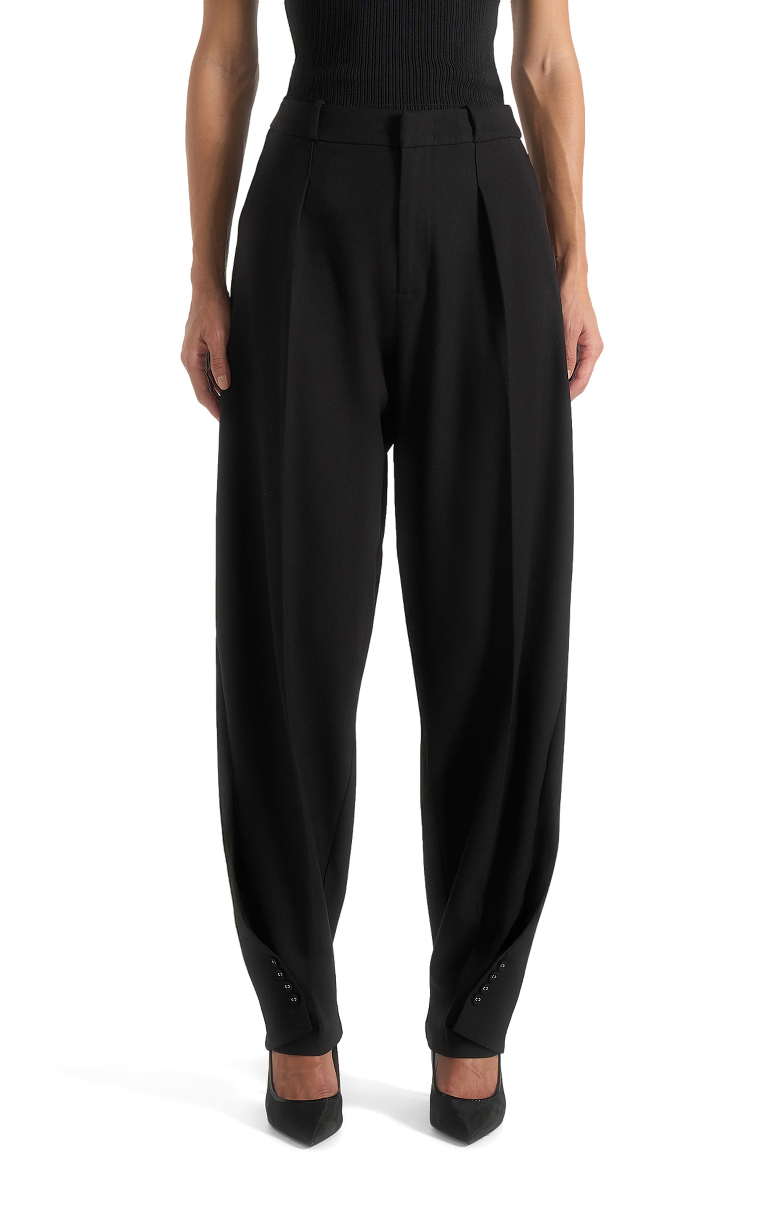 Sophie Wool Twist Leg Tailored Trousers - image 1