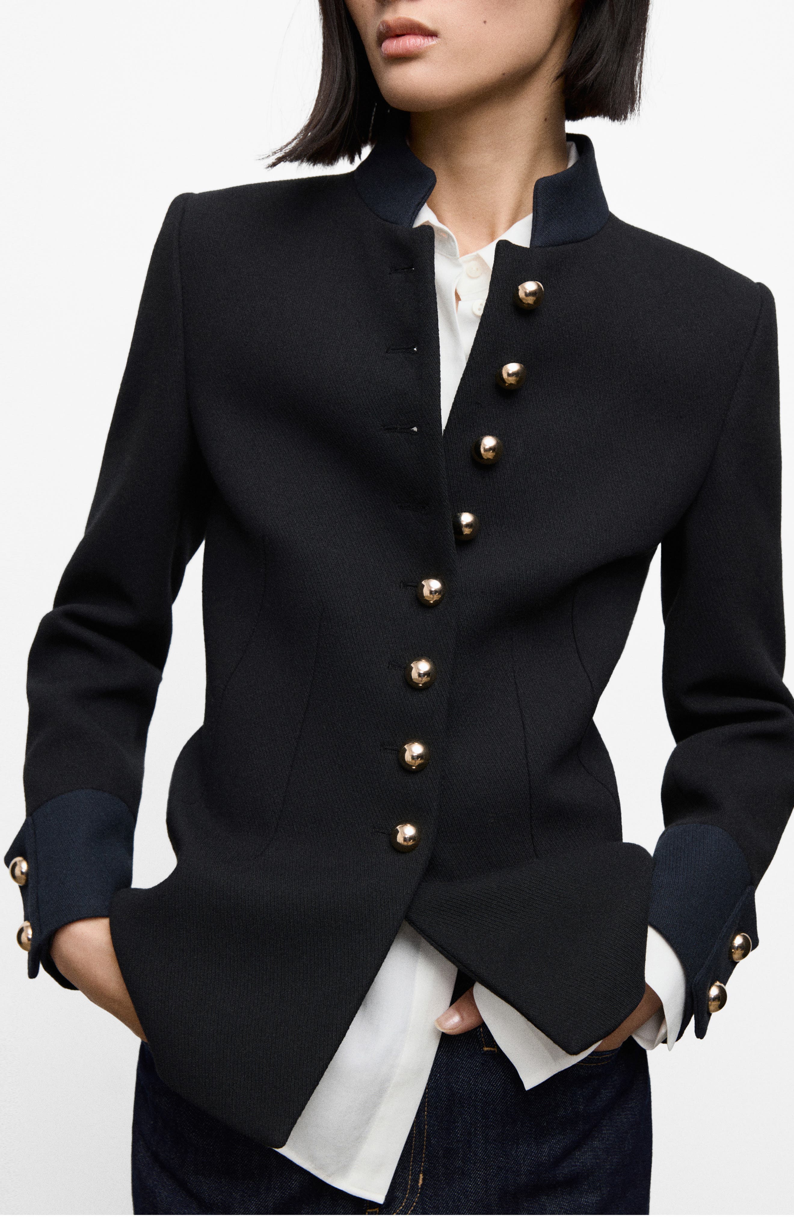 Fitted Cotton Blend Jacket - image 1