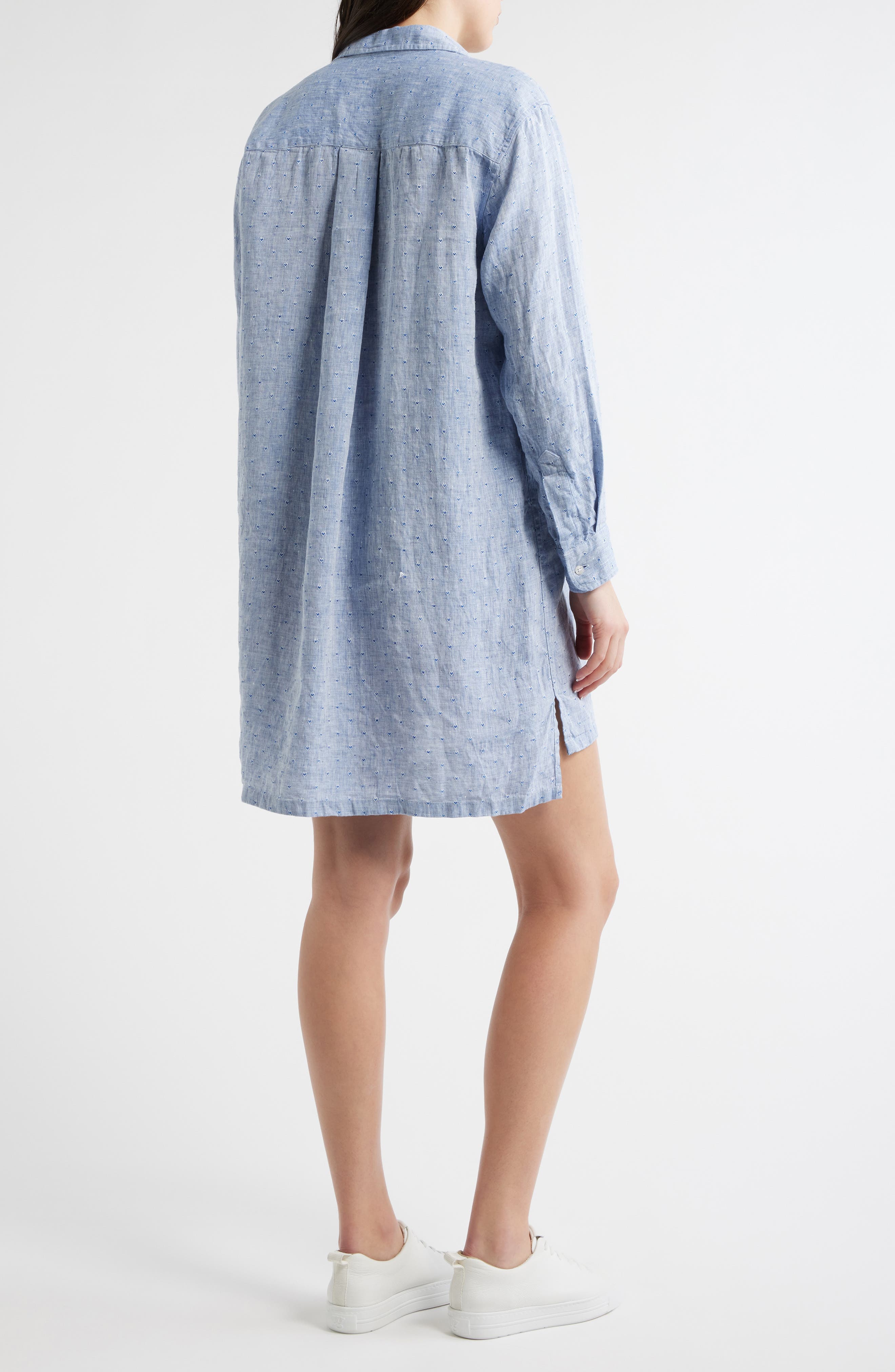 Hunter Stripe Step Hem Linen & Cotton Shirtdress - image 2