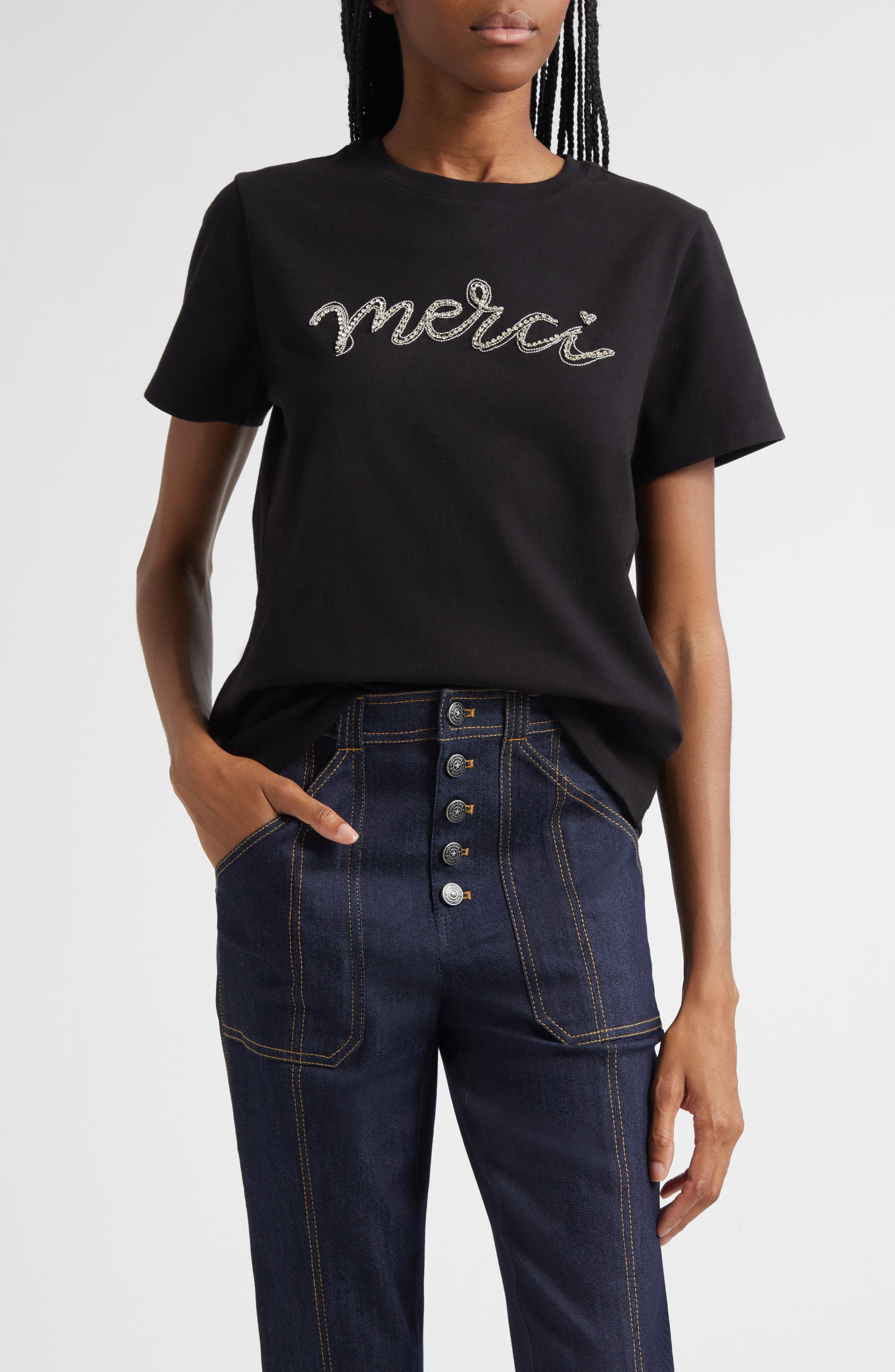 Merci Chain T-Shirt - image 1