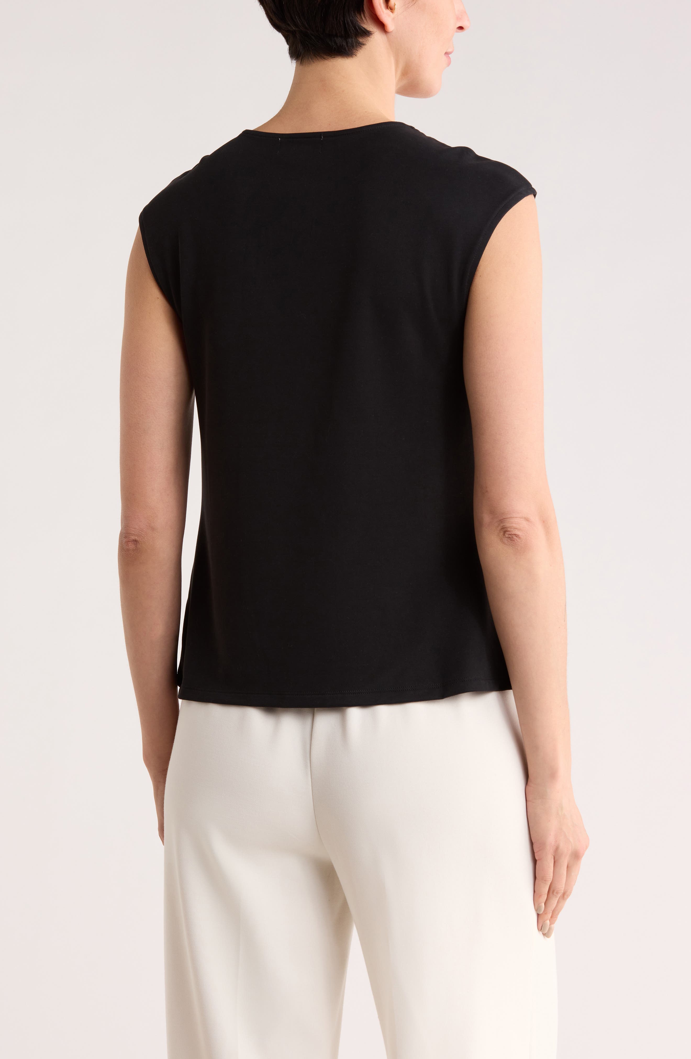 Twist Neck Cap Sleeve T-Shirt - image 2