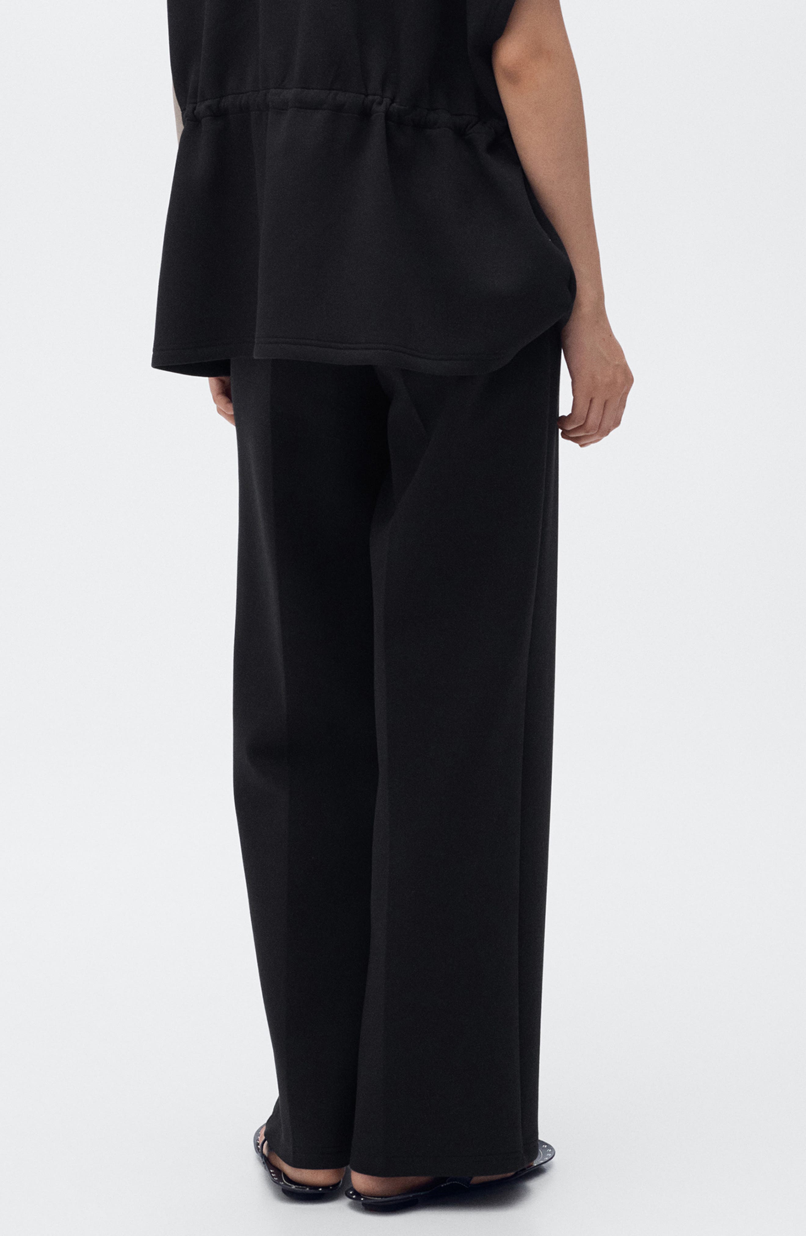 Cotton Blend Straight Leg Pants - image 2
