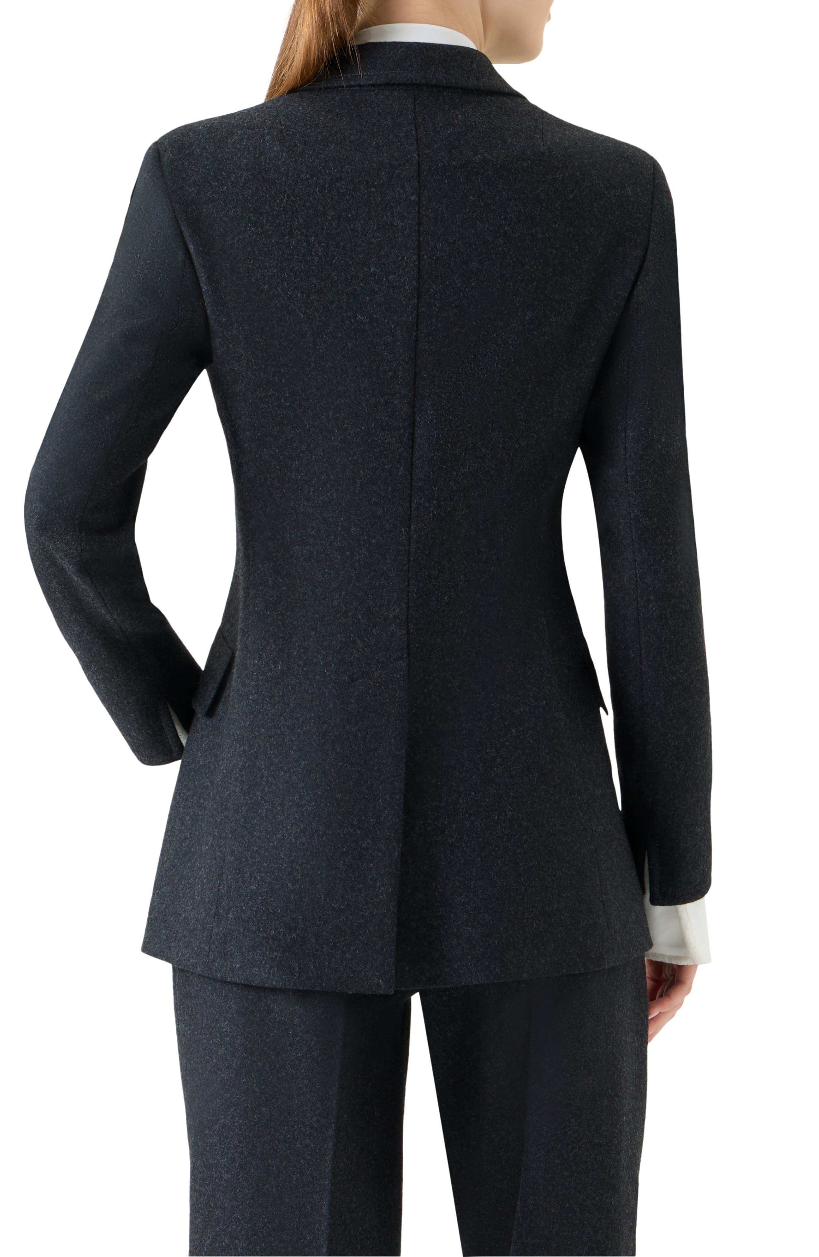 Wool Blend Flannel Blazer - image 2