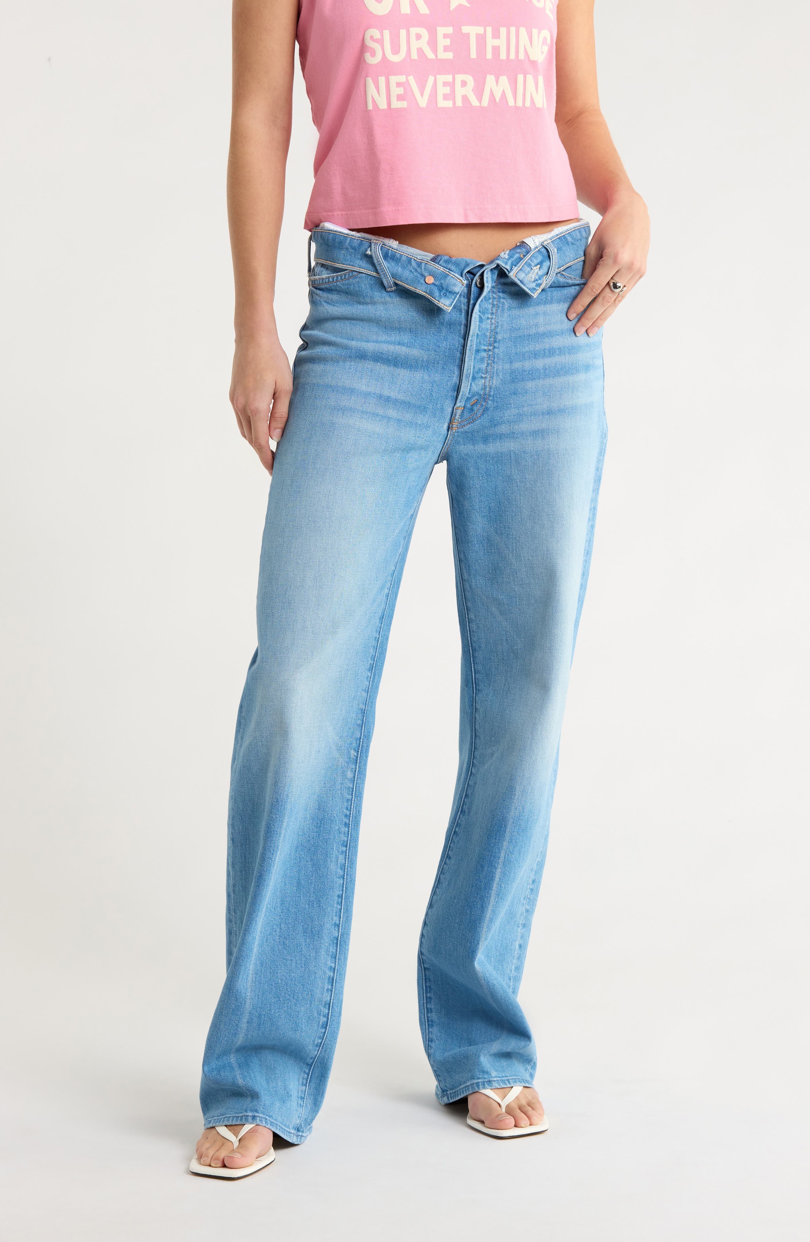 The Foldover Dodger Sneaker Straight Leg Jeans - image 1