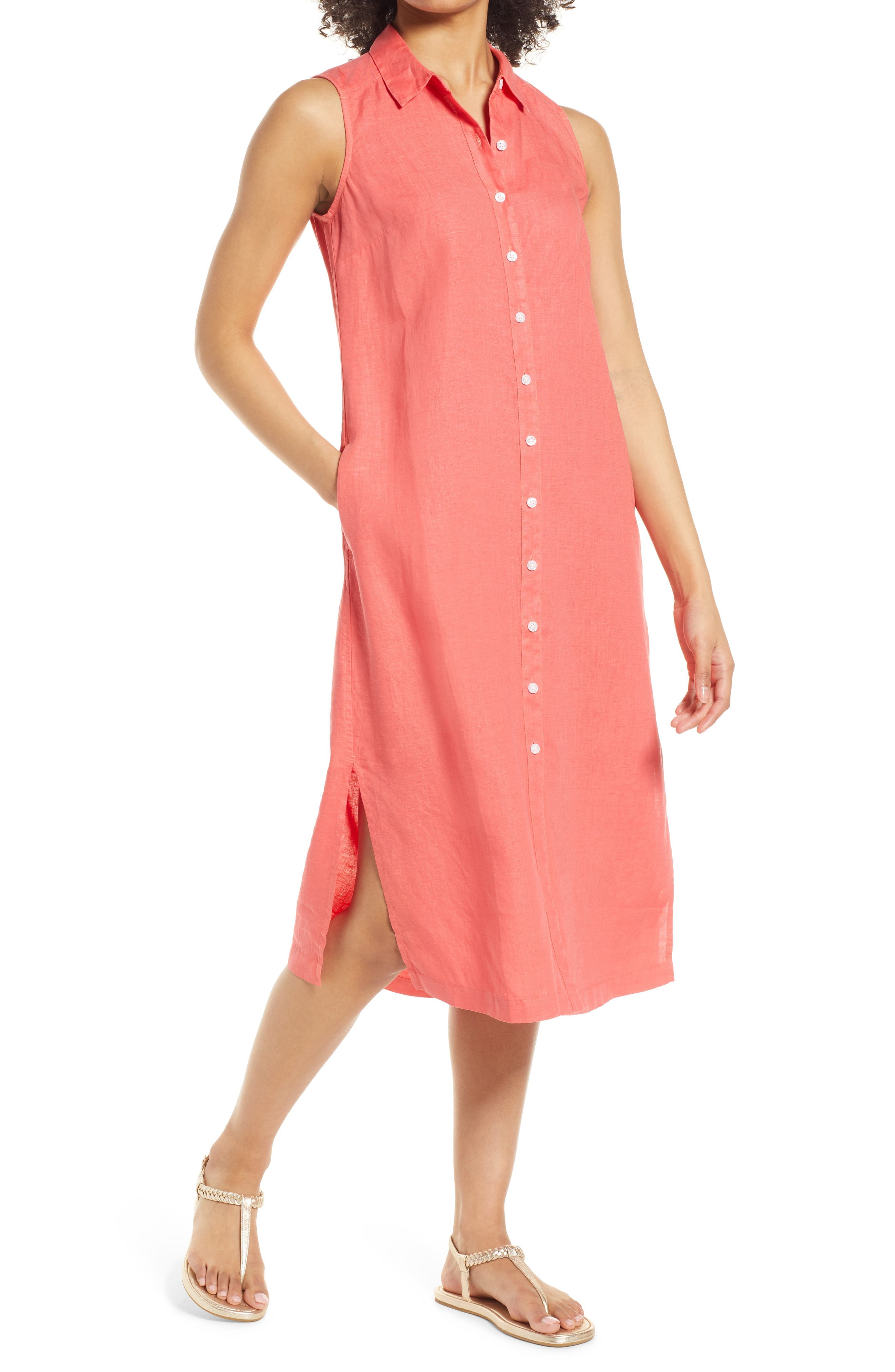 Two Palms Linen Shirtdress - image 1