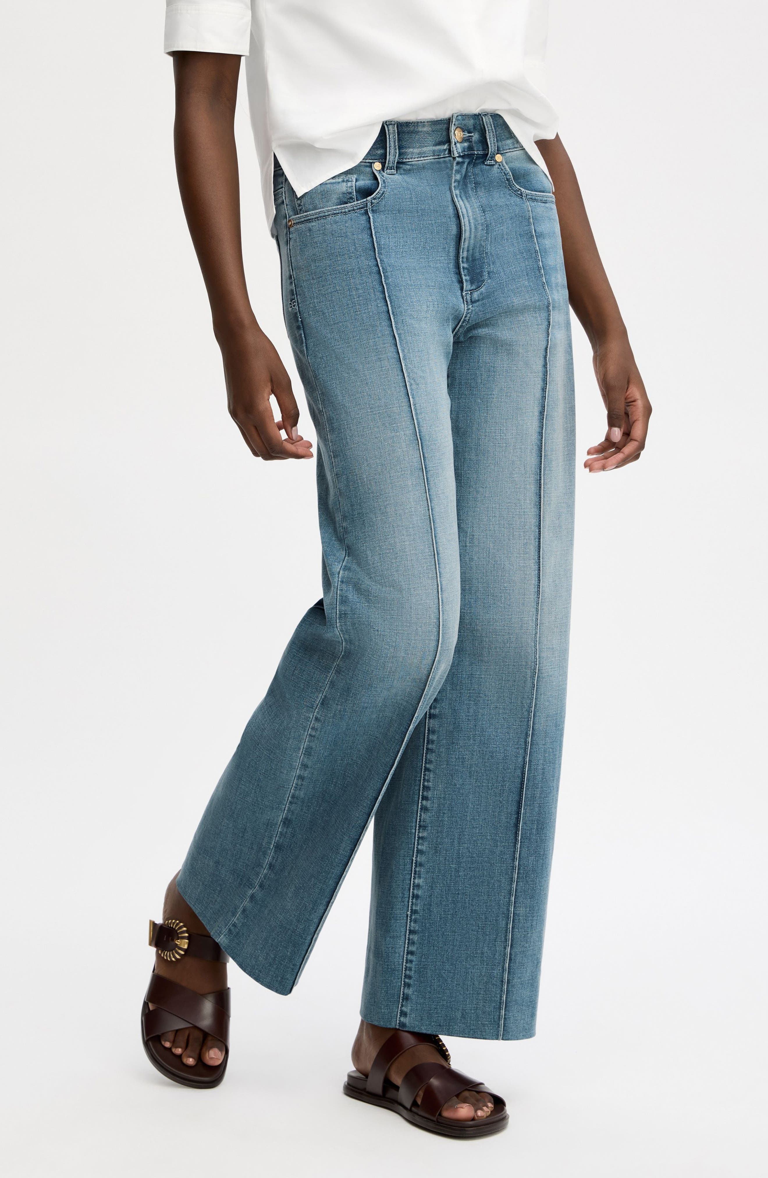 High Waist Wide Leg Trouser Jeans - image 1