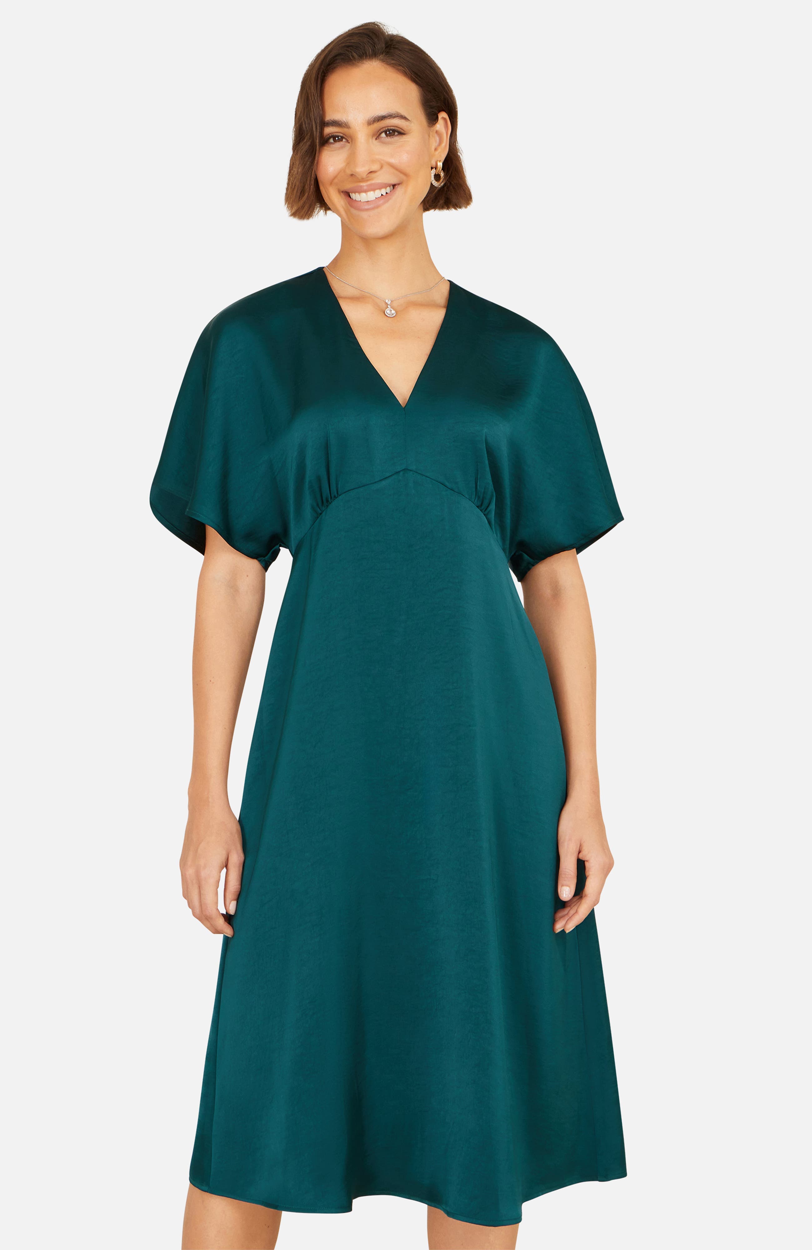 Satin Midi Dress - image 1