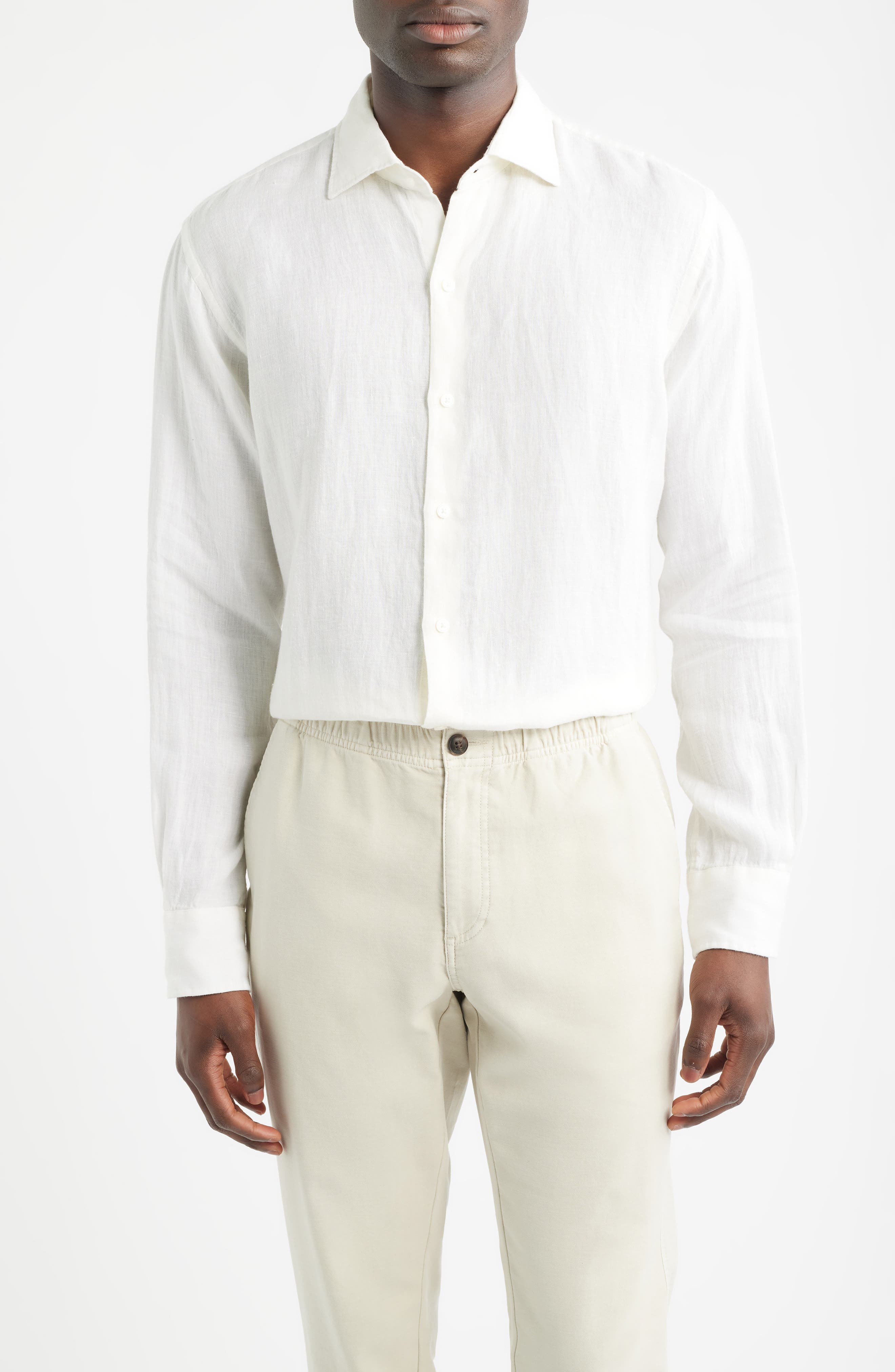 Shoreside Linen Button-Up Shirt - image 1