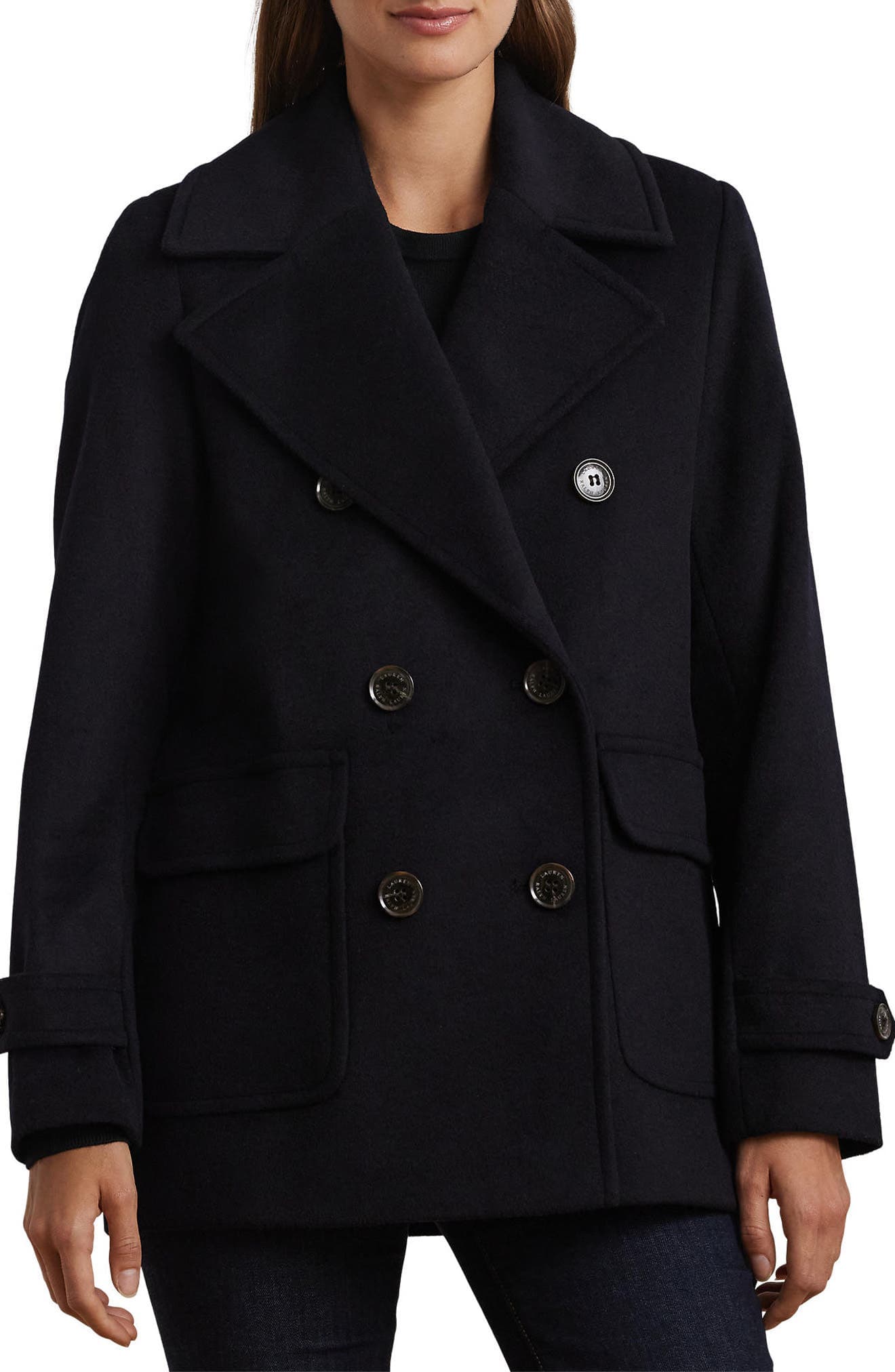 Double Breasted Wool Blend Coat - image 1