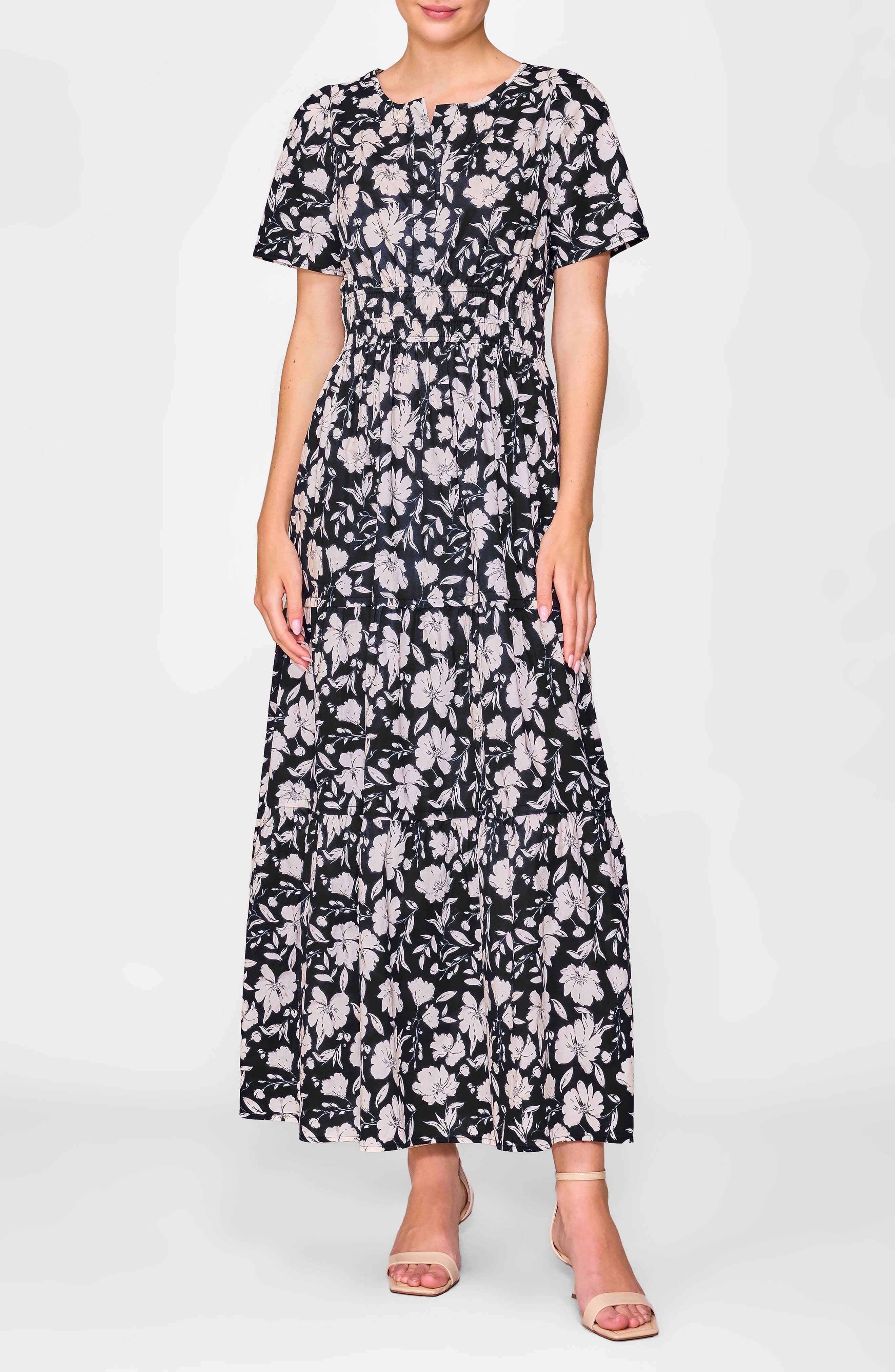 Short Sleeve Tiered Maxi Dress - image 1
