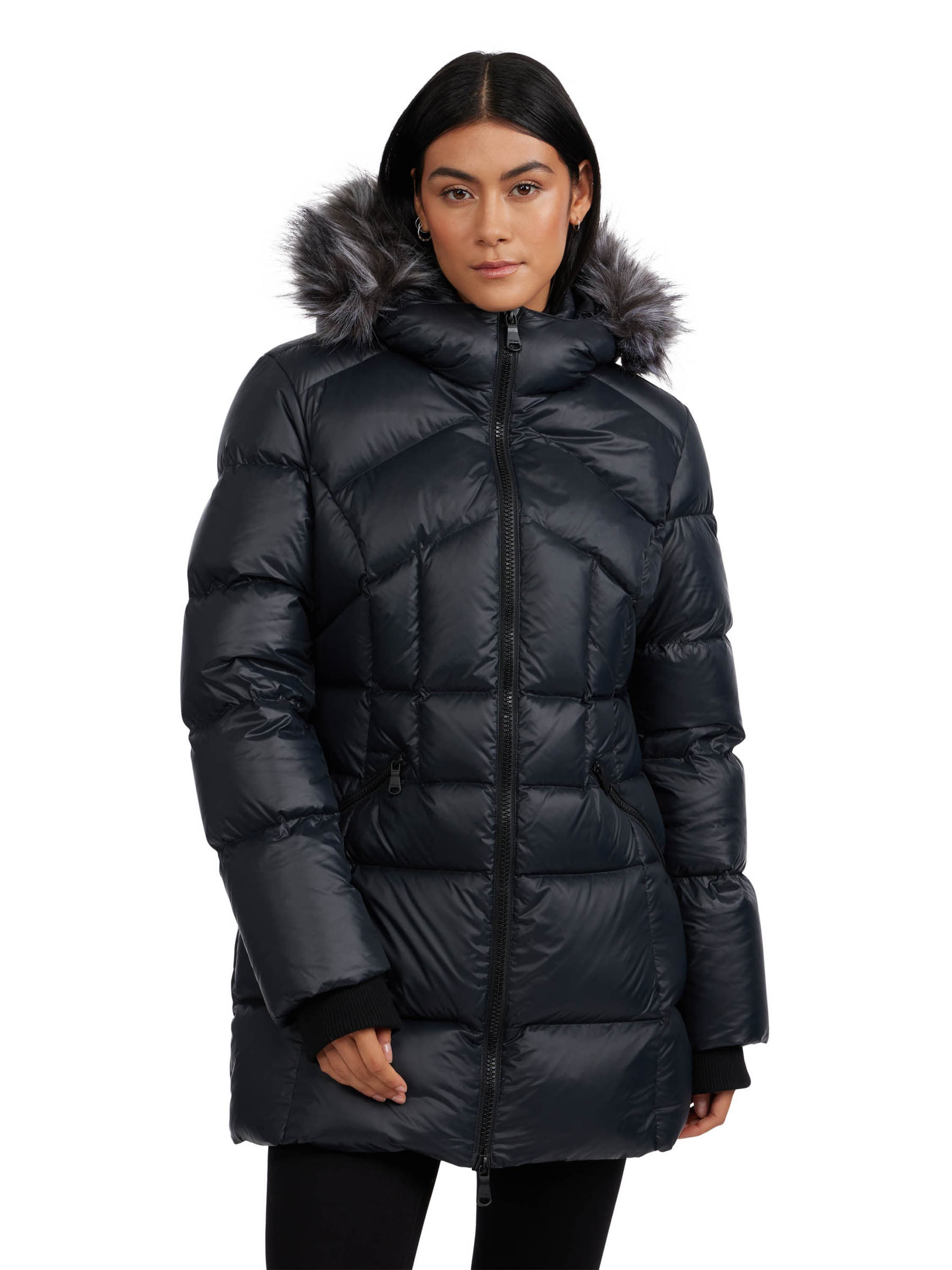 Women's Ares Fixed Hood Puffer with Fixed Bib - image 1