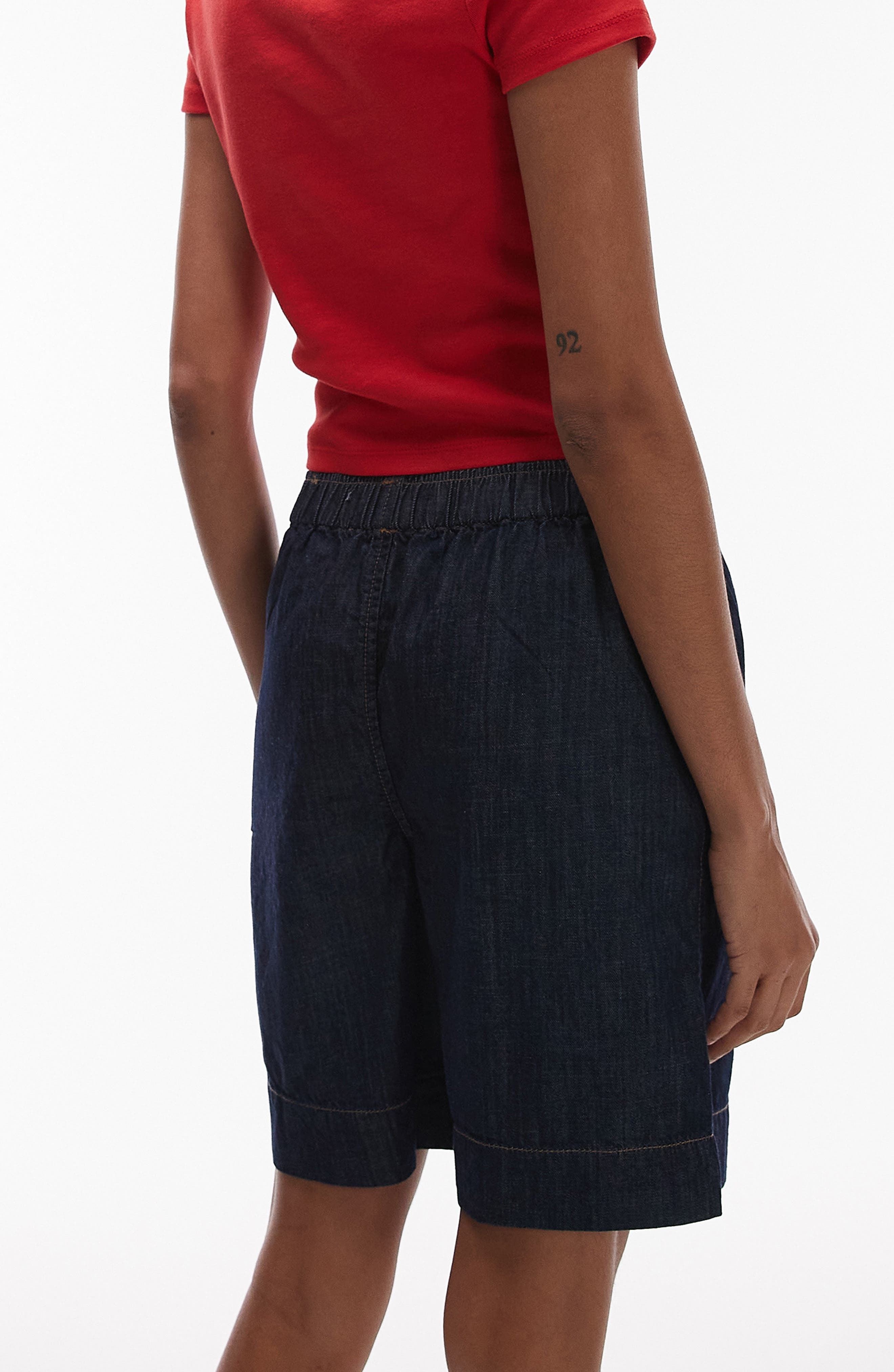 Pull On Denim Shorts - image 2