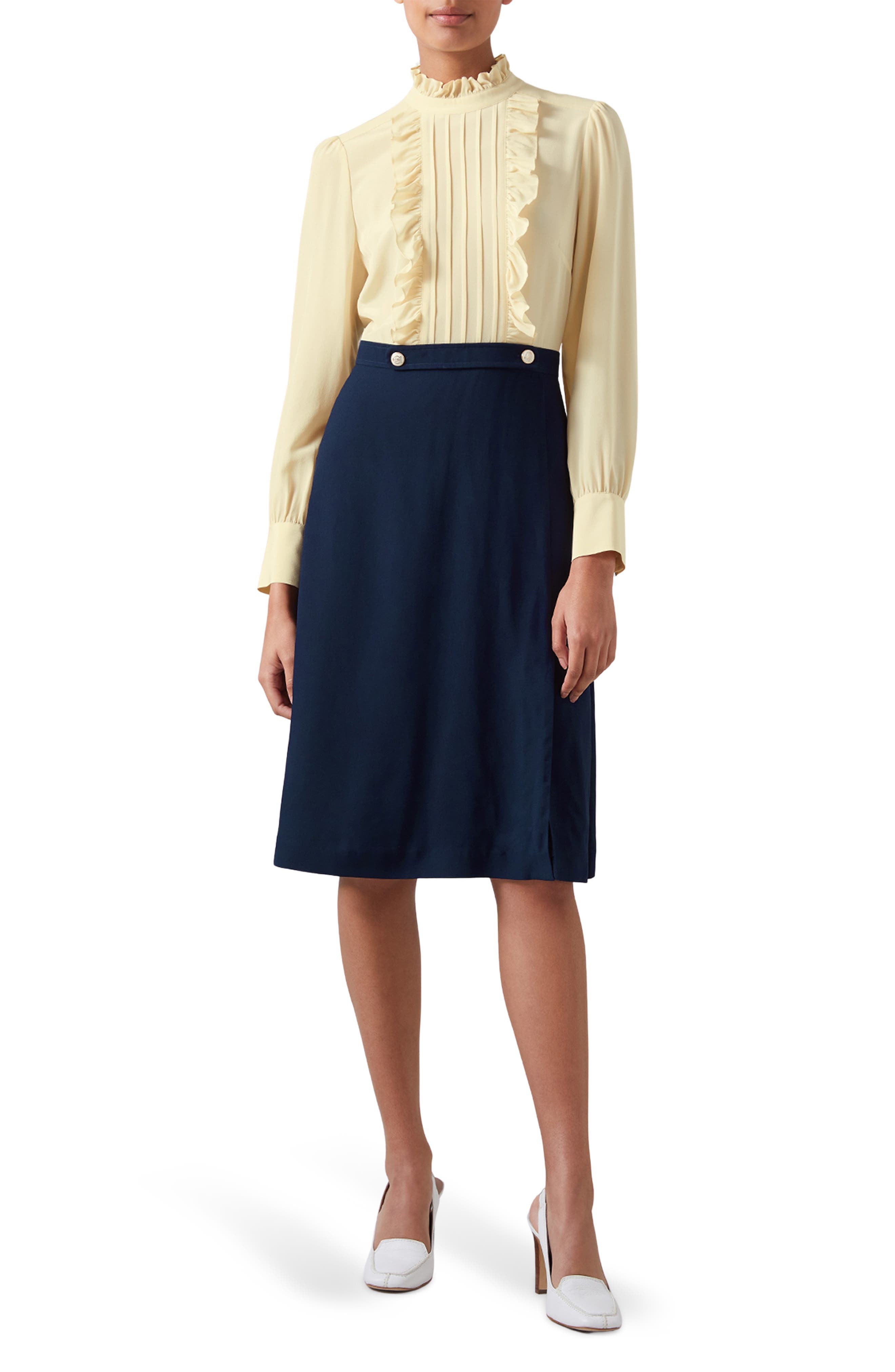 Tish Long Sleeve Crepe Dress - image 1
