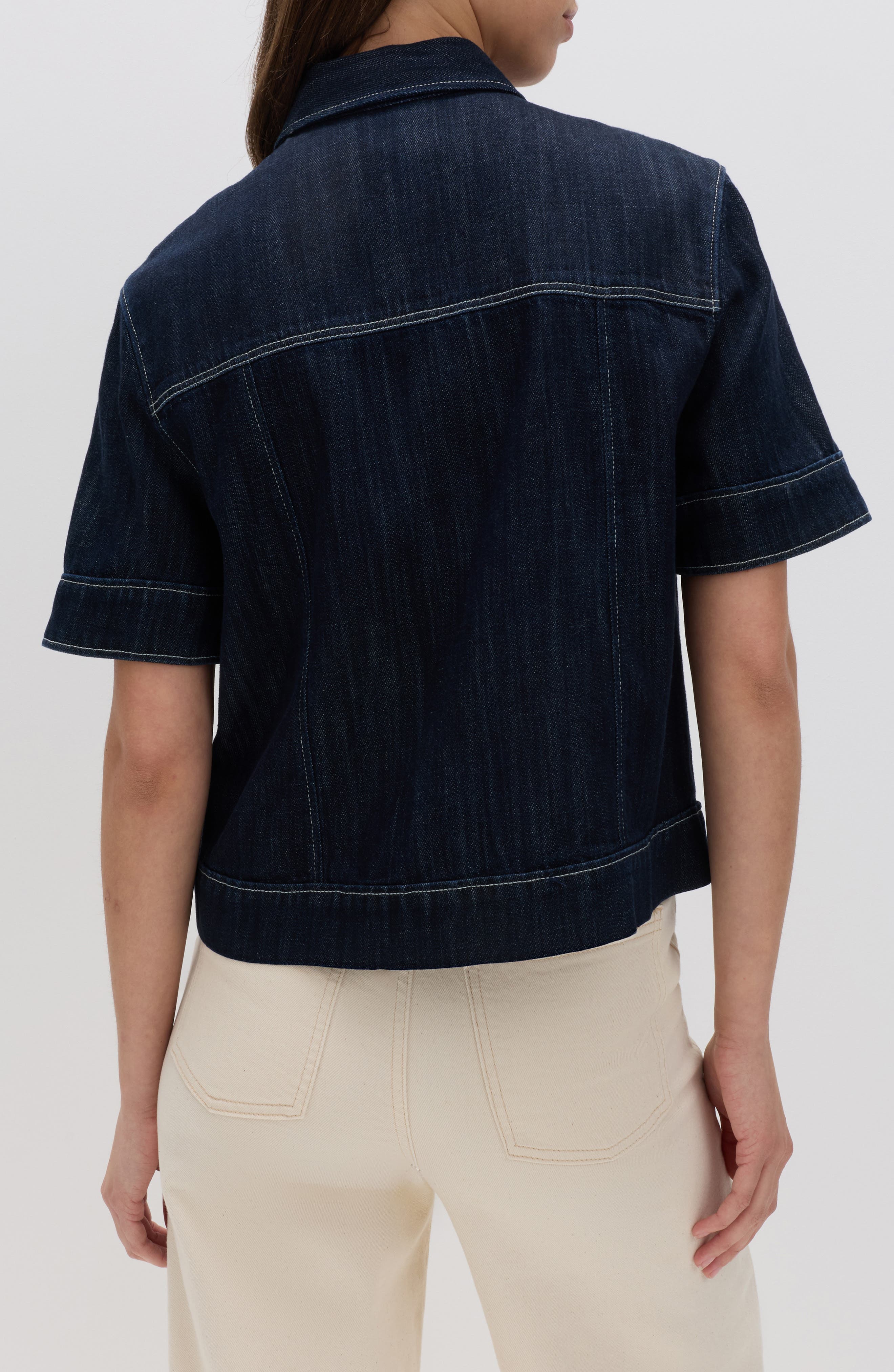 Denim Short Sleeve Shirt - image 2