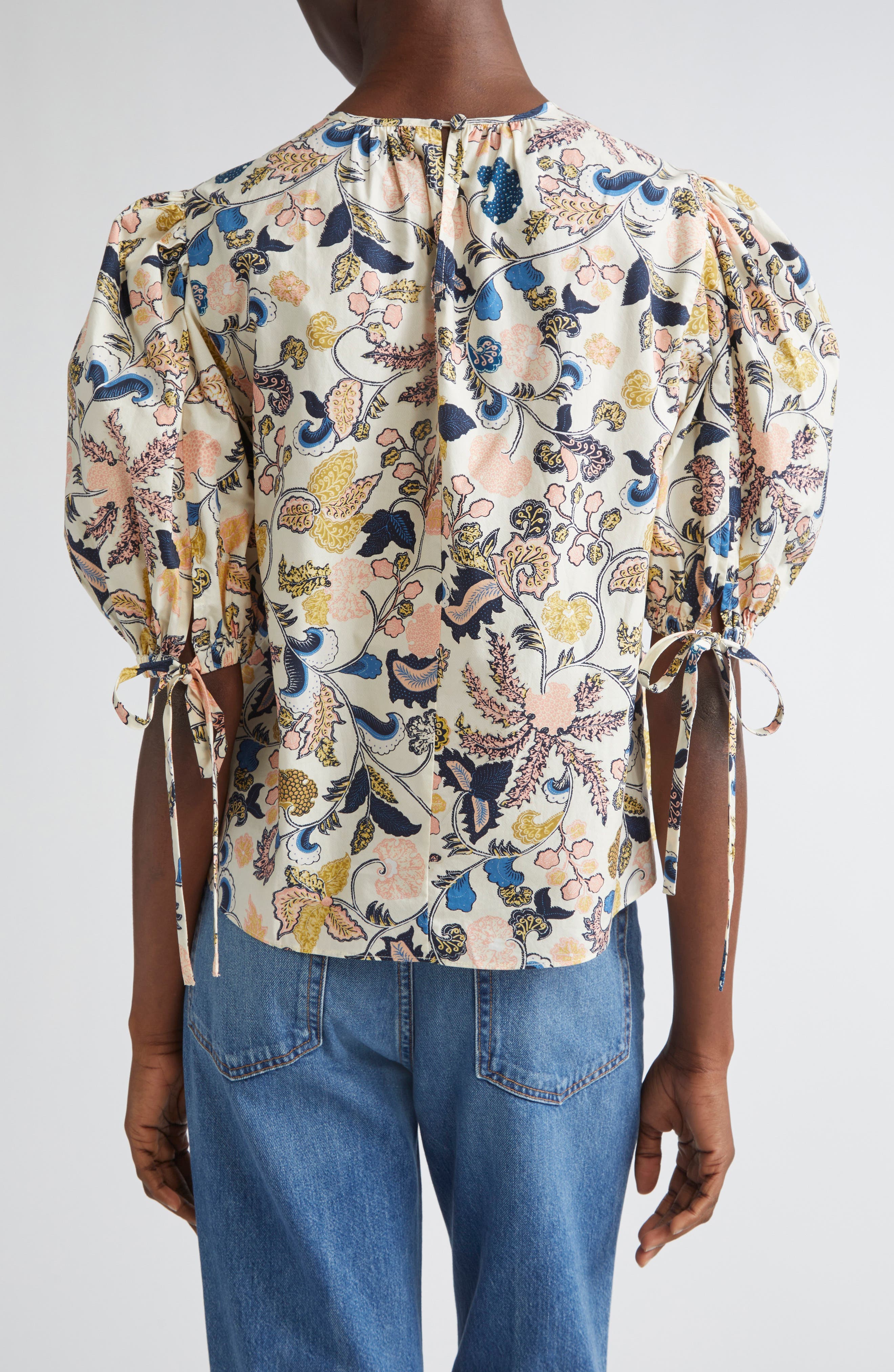 Coralie Embroidered Puff Sleeve Top - image 2