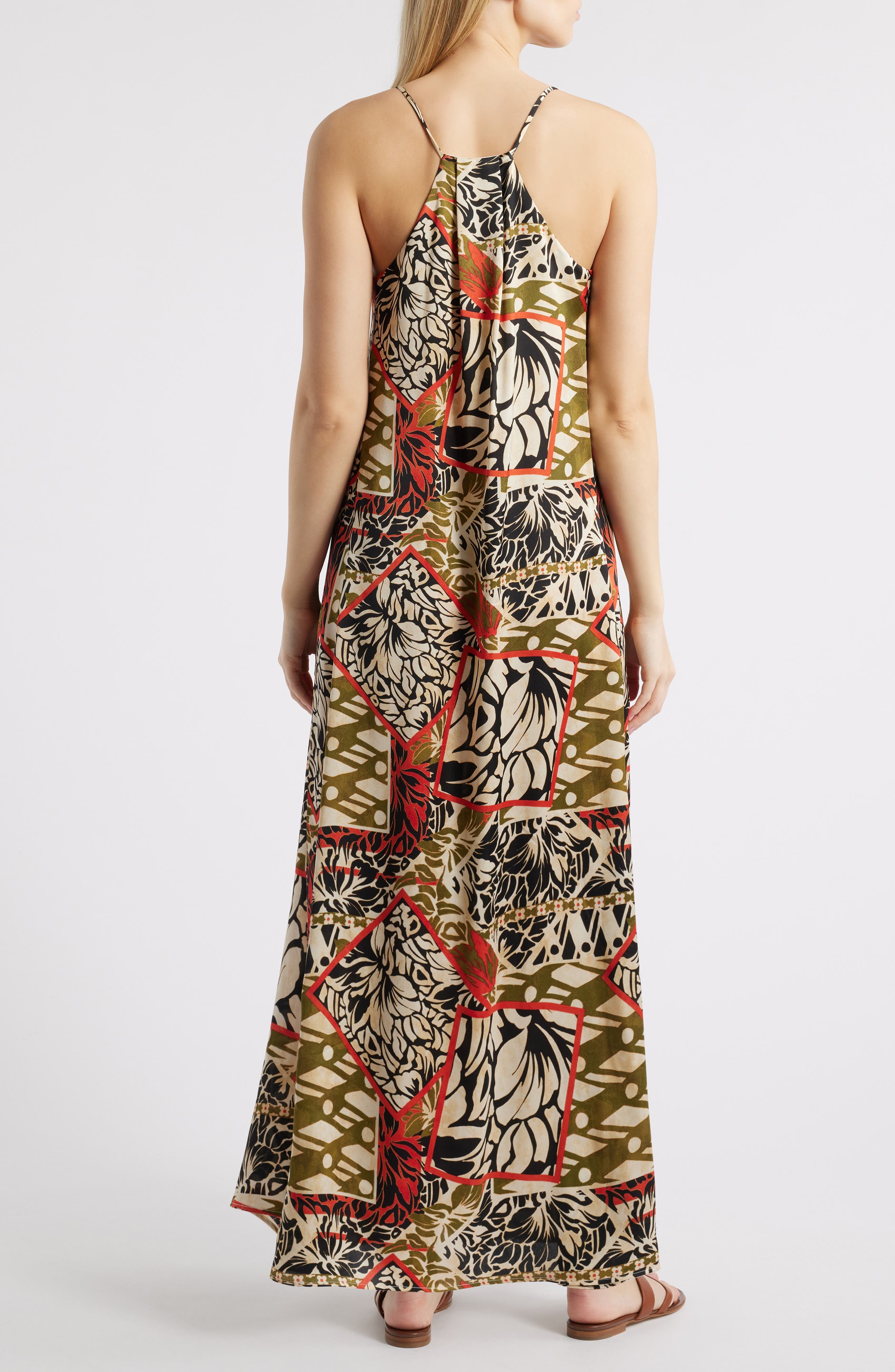 Mixed Print Charmeuse Maxi Slipdress - image 2