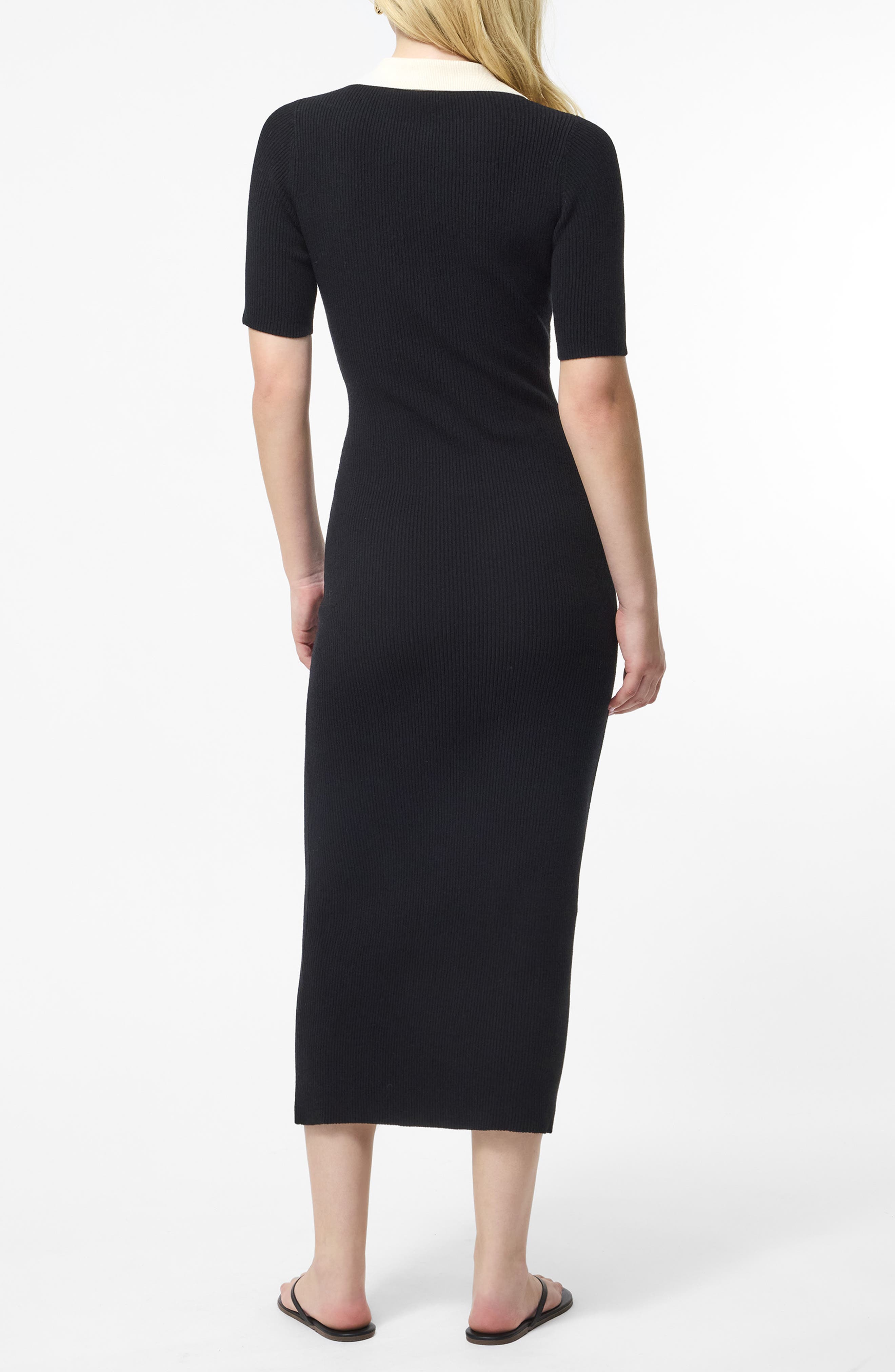 Collar Rib Midi Dress - image 2