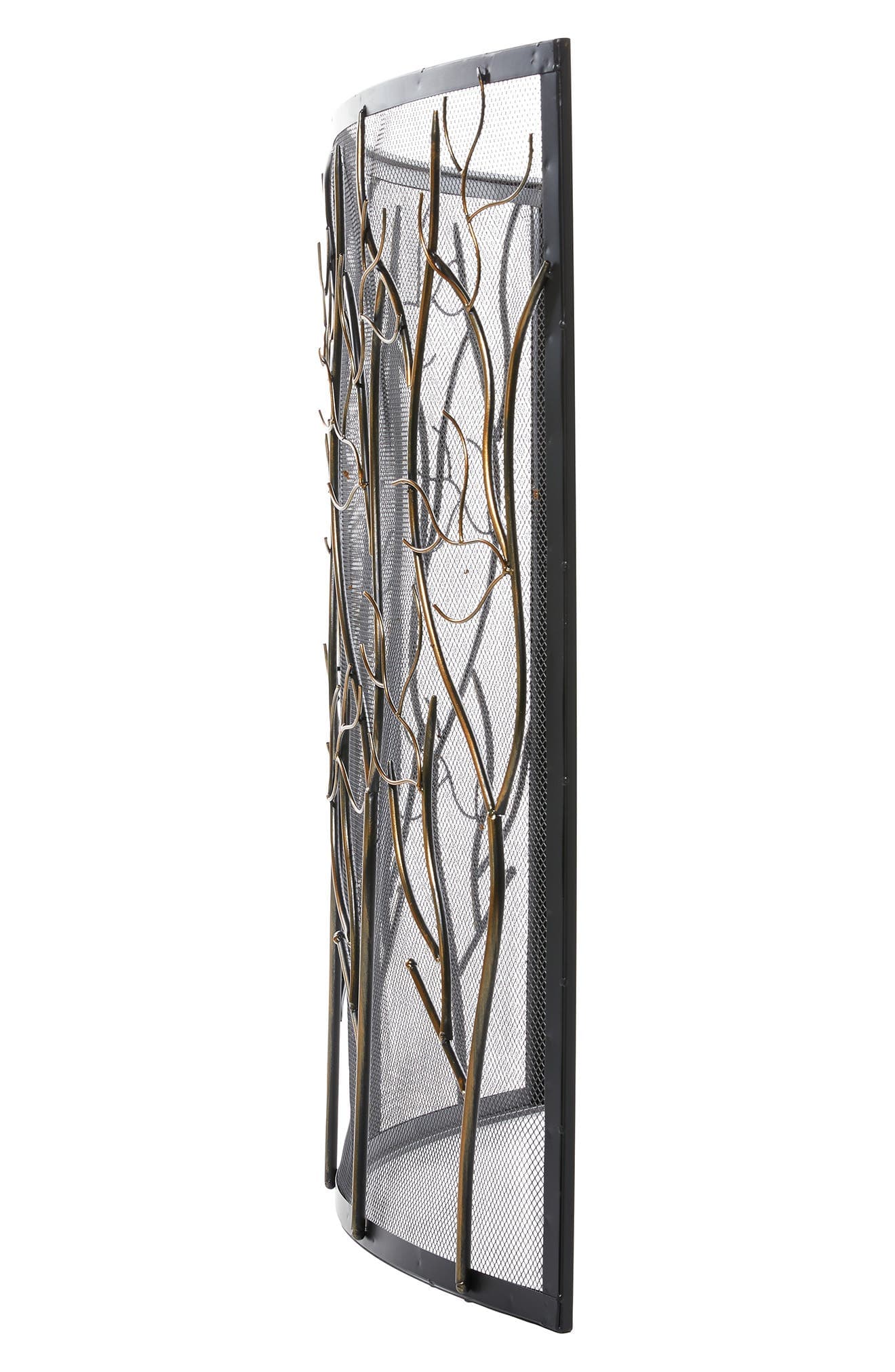 Brasstone Metal Single Panel Tree Fireplace Screen with Mesh Netting - image 2